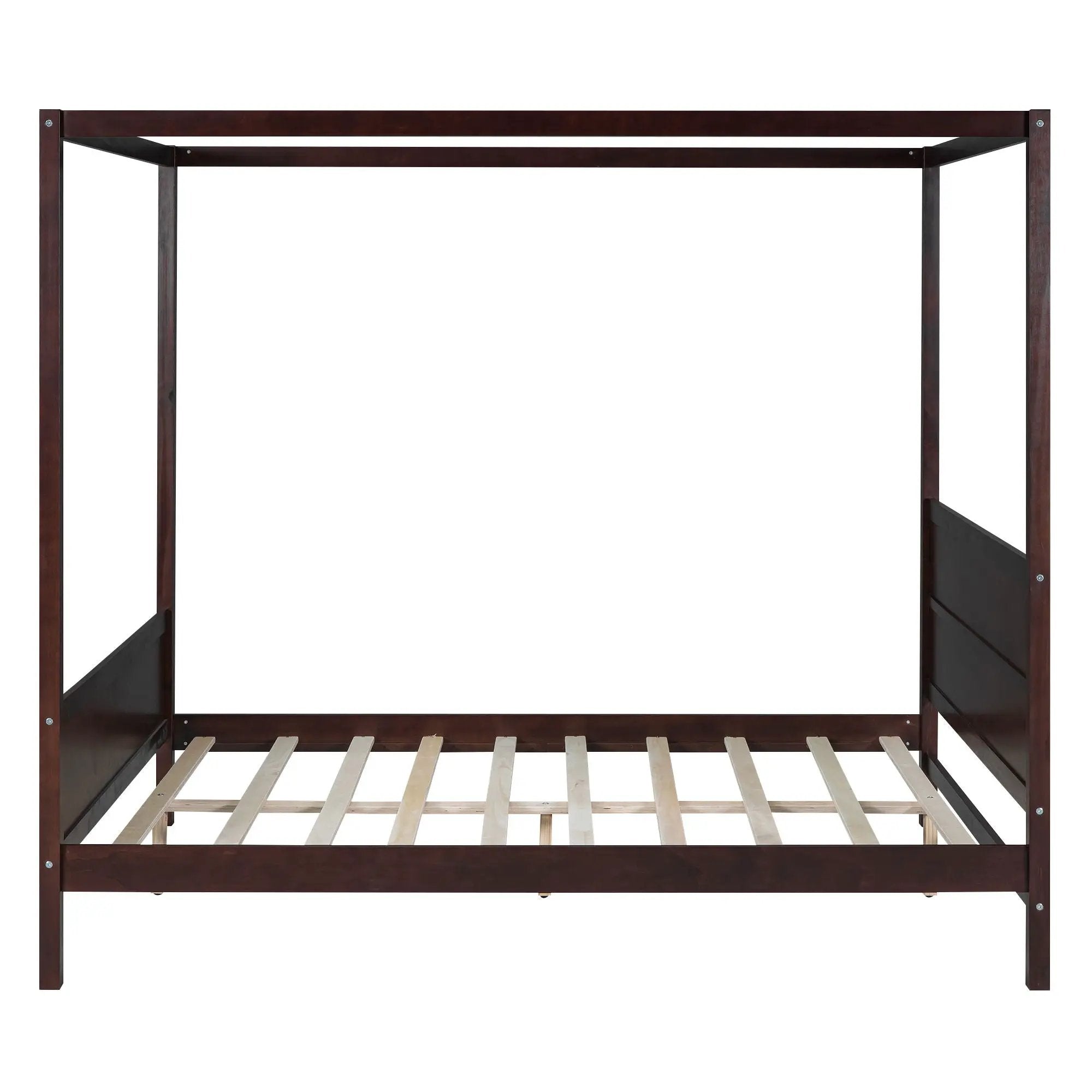 Canopy Platform Bed With Headboard And Footboard, Slat Support Leg by Unique Piece Furniture