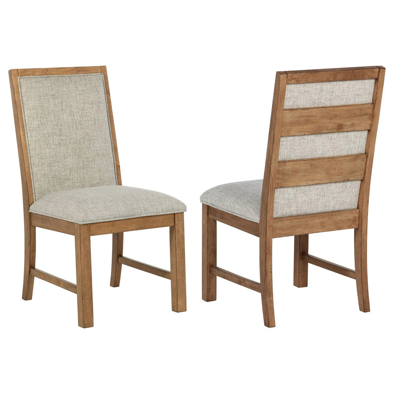 Survista - Upholstered Dining Side Chair (Set of 2) - Brown by HouseOfZazla