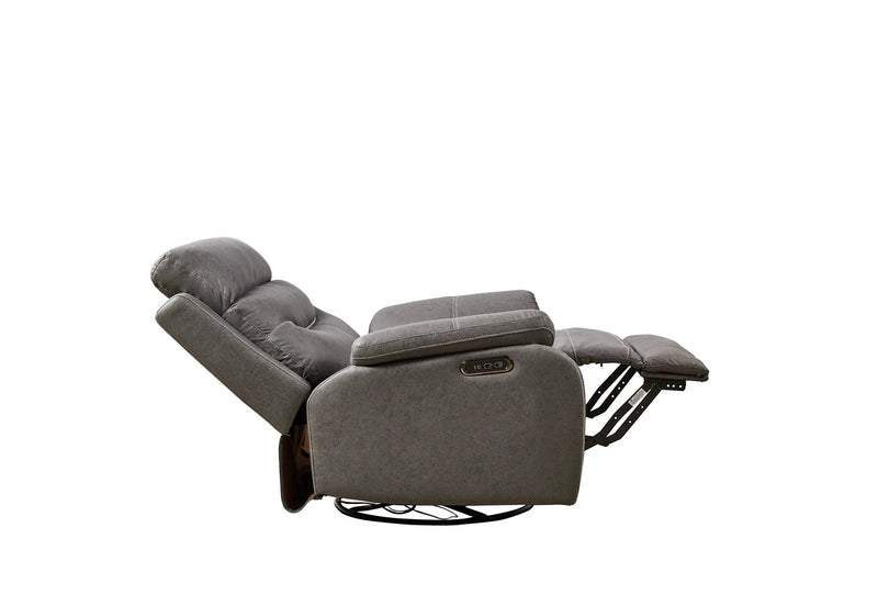 Liyasi - Dual Okin Motor Rocking And 240° Swivel Single Sofa Seat Recliner Chair Infinite Position, Head Rest With Power Function by Unique Piece Furniture