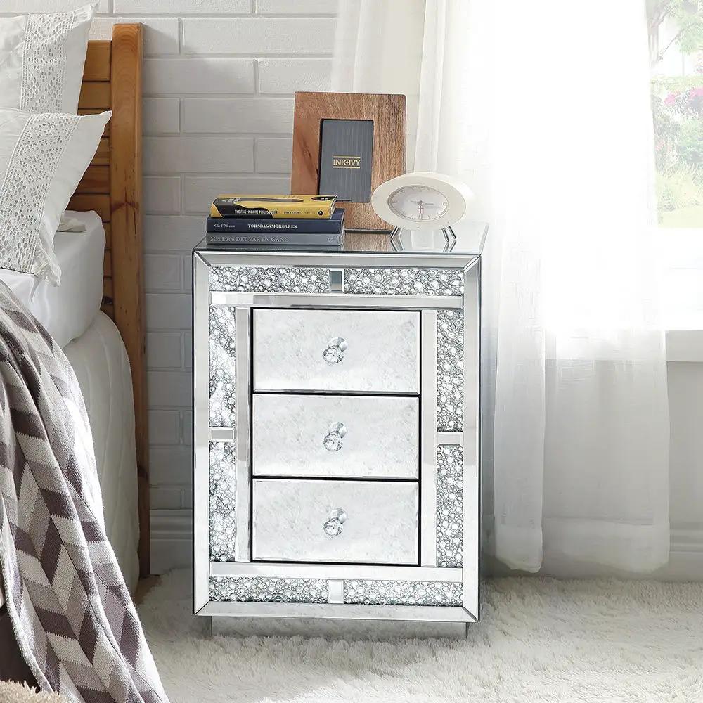 Mallika - Accent Table - Mirrored & Faux Crystals by Unique Piece Furniture