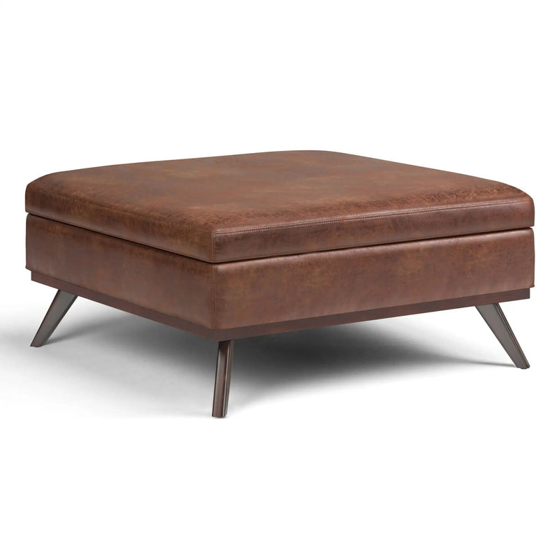Owen - Multifunctional Square Coffee Table Storage Ottoman by Unique Piece Furniture