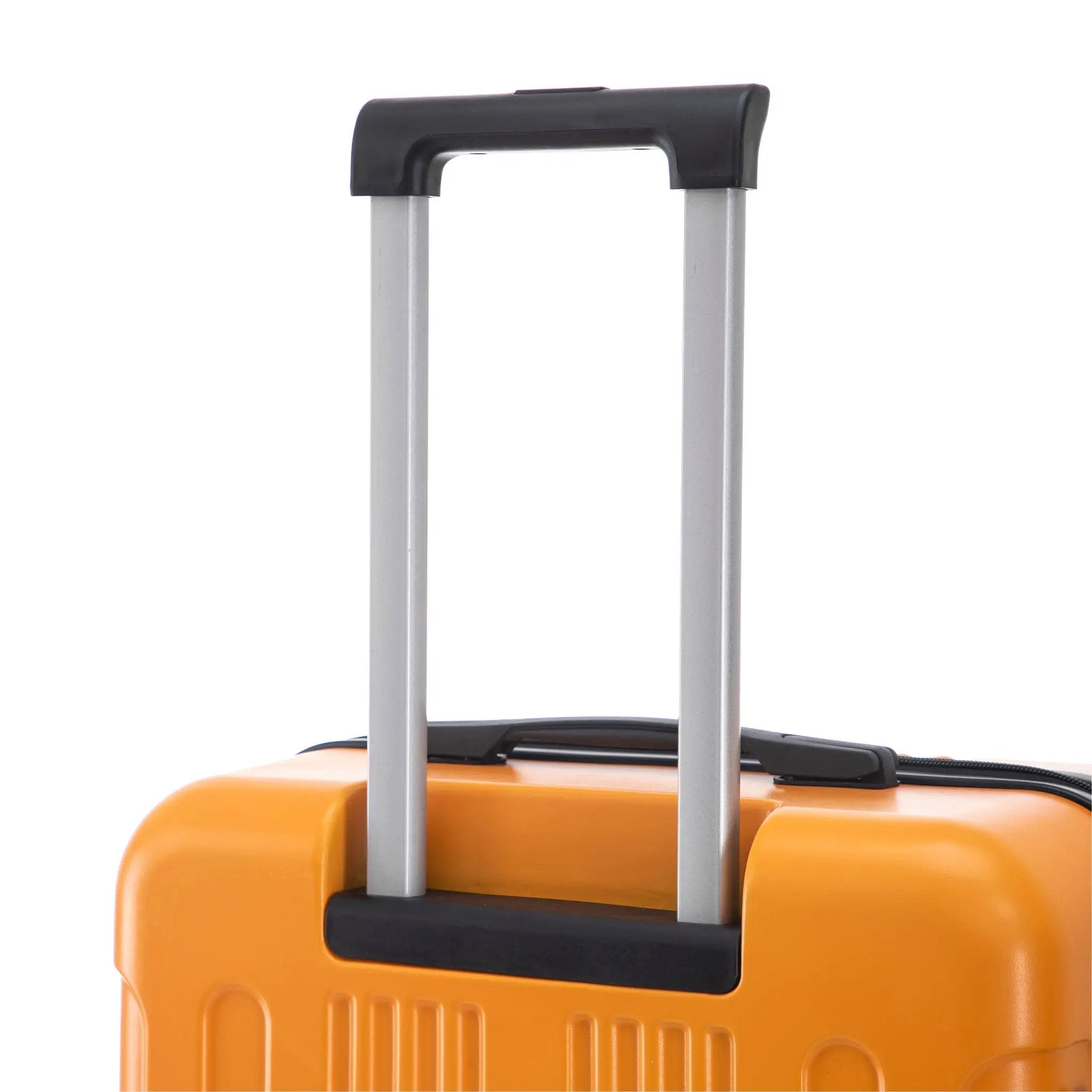 3-Piece ABS Spinner Wheel Luggage Set in Black and Orange by HouseOfZazla