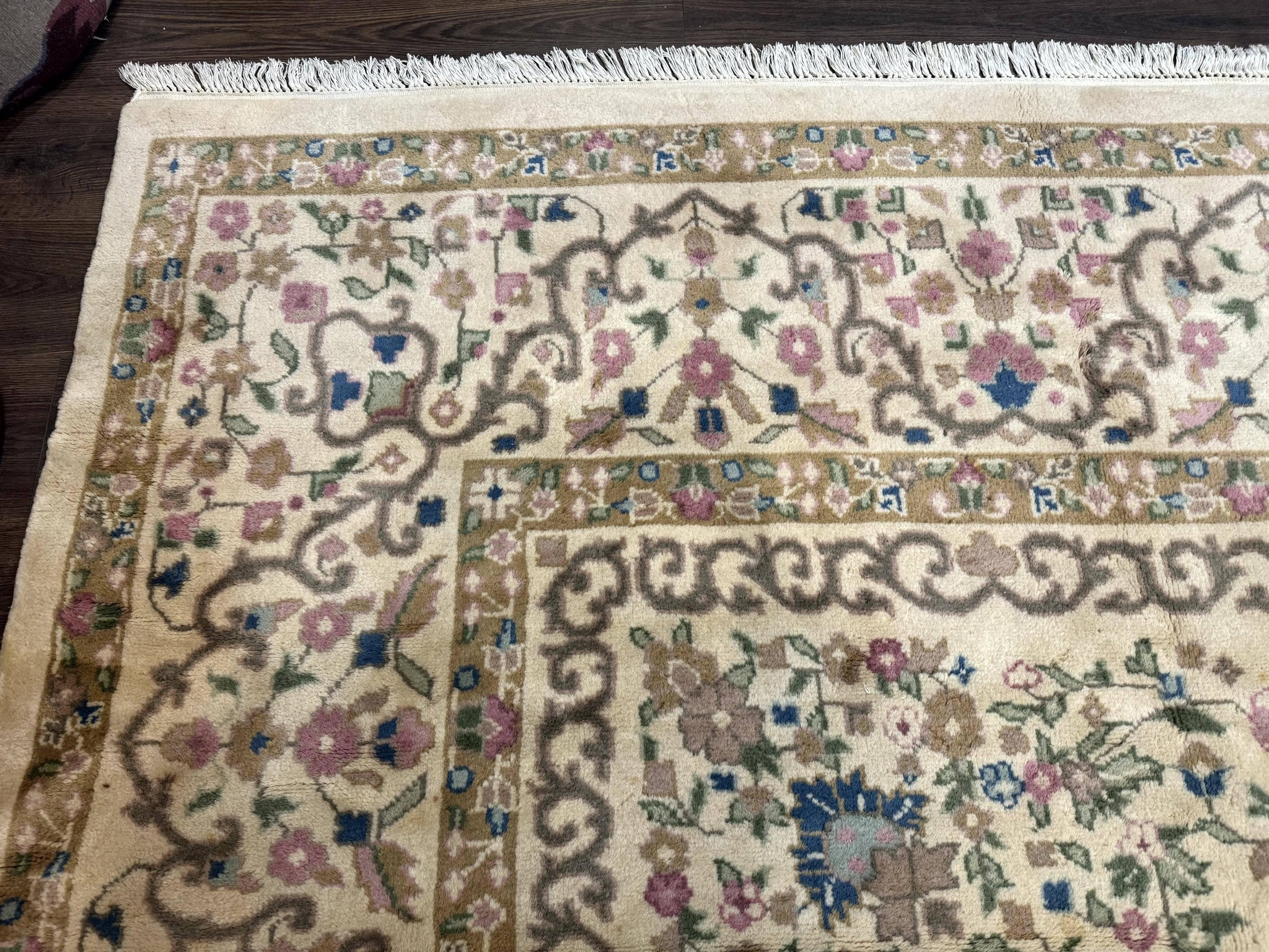 Indo Persian Rug 12x15, Palace Sized Carpet, Oversized Wool Handmade Rug, Kerman Rug, Semi Open Field, Pande Cameron Rug, Beige by Jewel Rugs