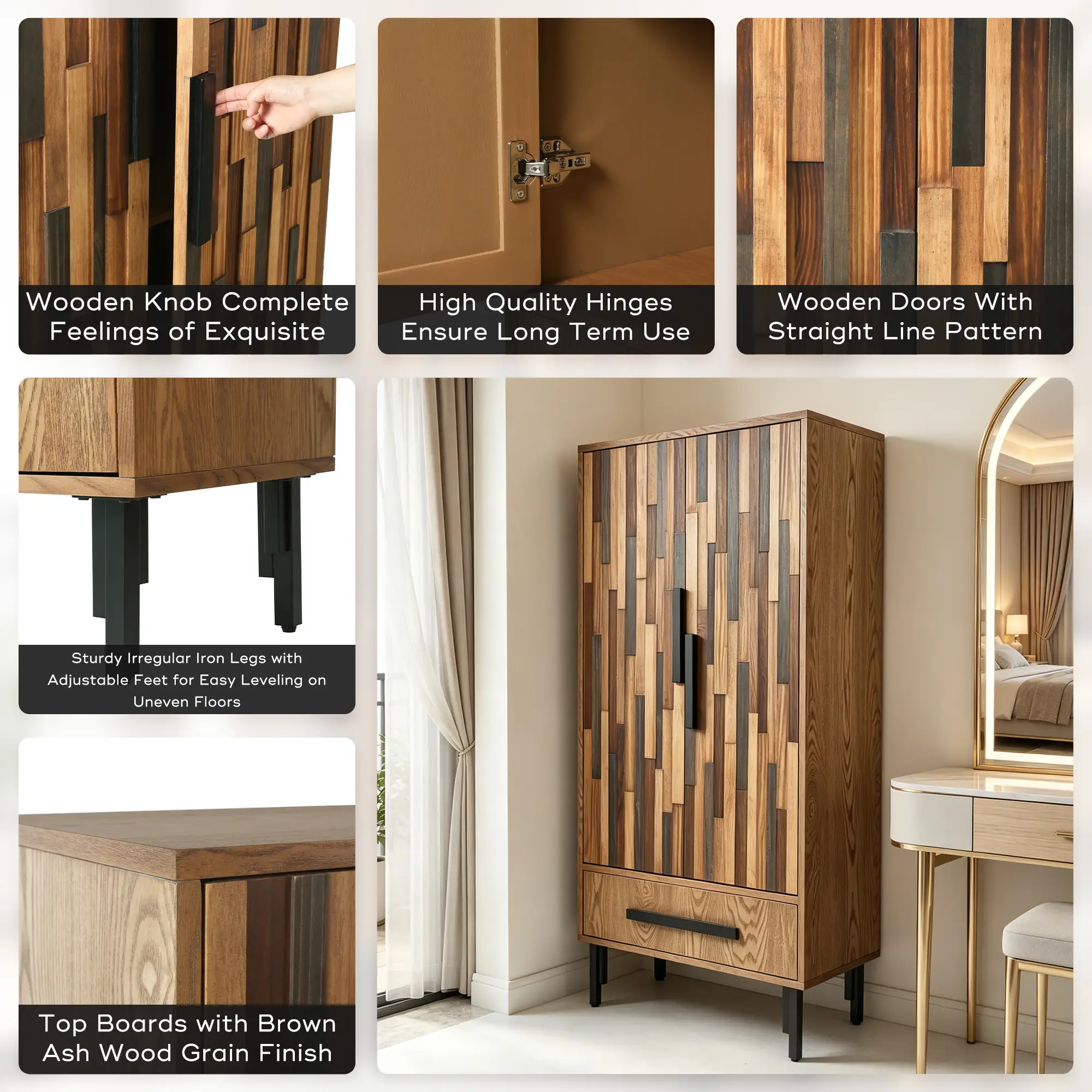 60" Tall Storage Cabinet with Drawer by HouseOfZazla