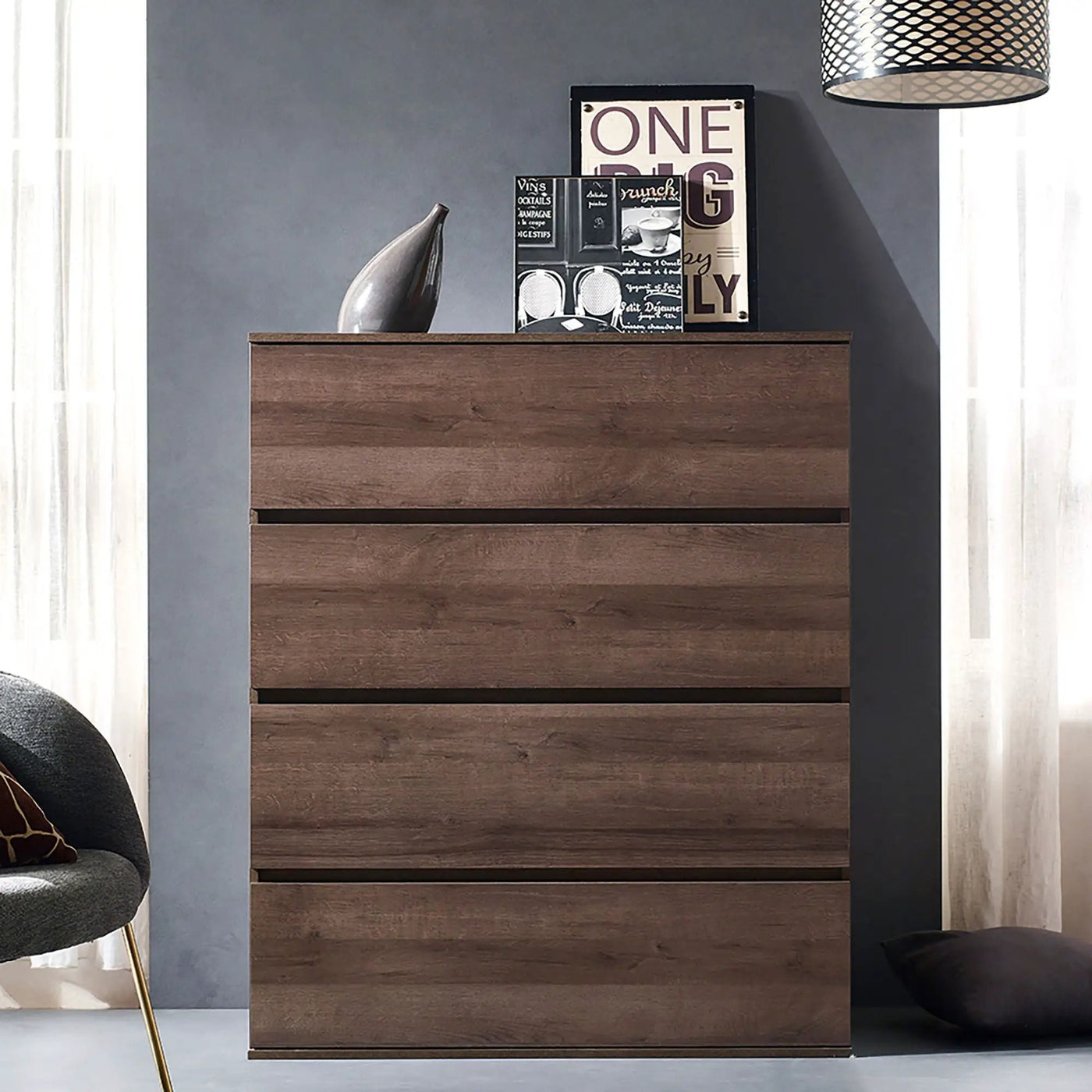 Liv - 4 Drawer Contemporary Wood Chest by HouseOfZazla