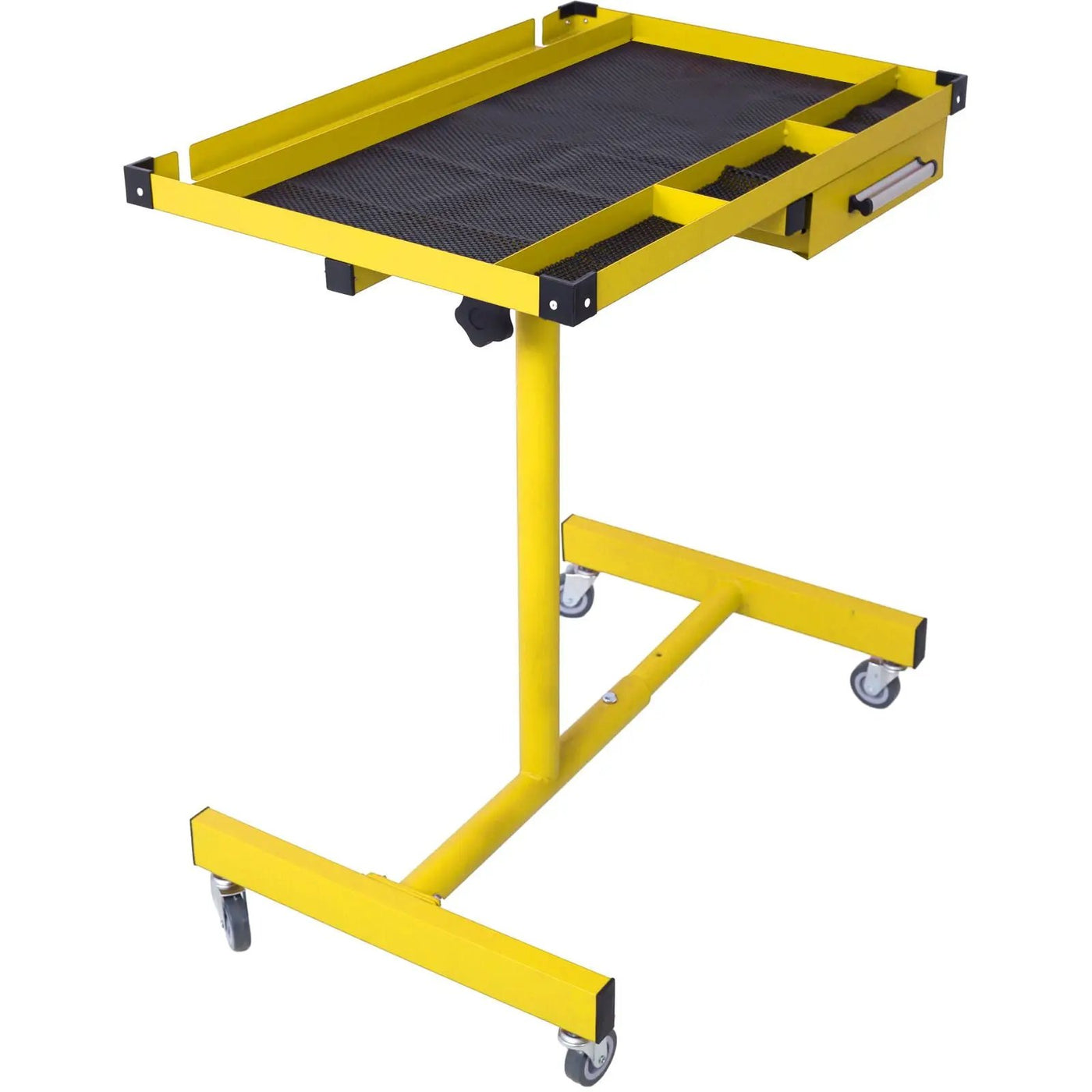 Adjustable Tear Down Work Table With Drawer For Garages, Repair Shops, And Diy, Portable, (4) 2.5" Swivel Casters, 220 Pound Capacity, Rubber Corners, Heavy Duty Steel by Unique Piece Furniture