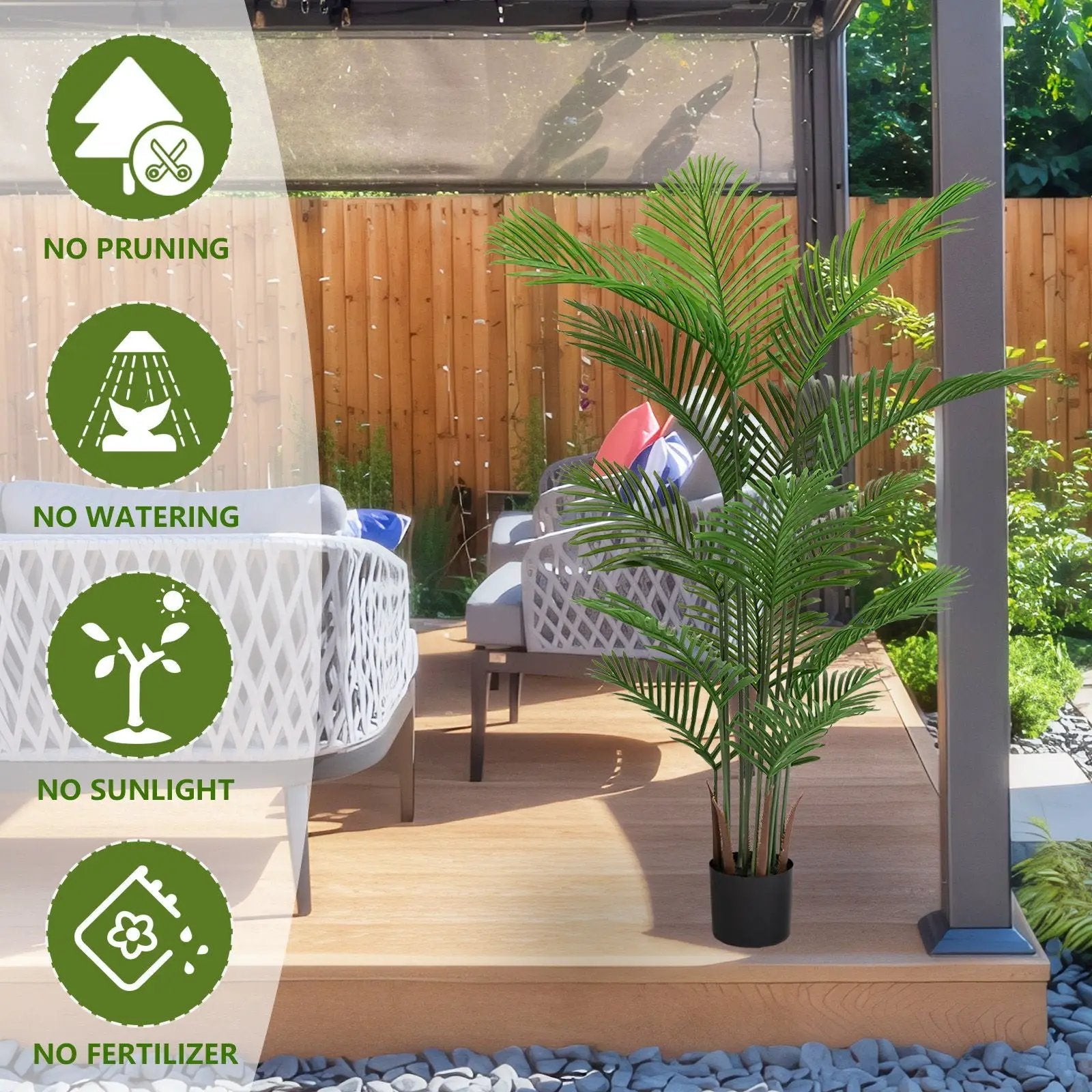Simulate Plastic Flower Boxes With Leaves For Outdoor Home Decor (Set of 2) - by Unique Piece Furniture