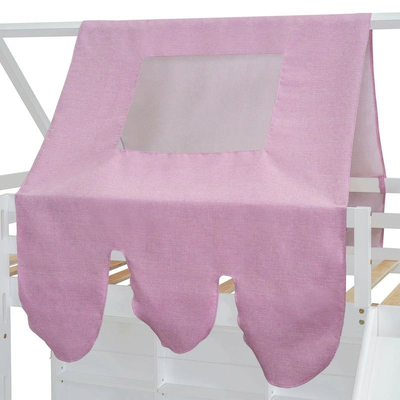 Loft Bed With House Shaped Frame And Tent by HouseOfZazla
