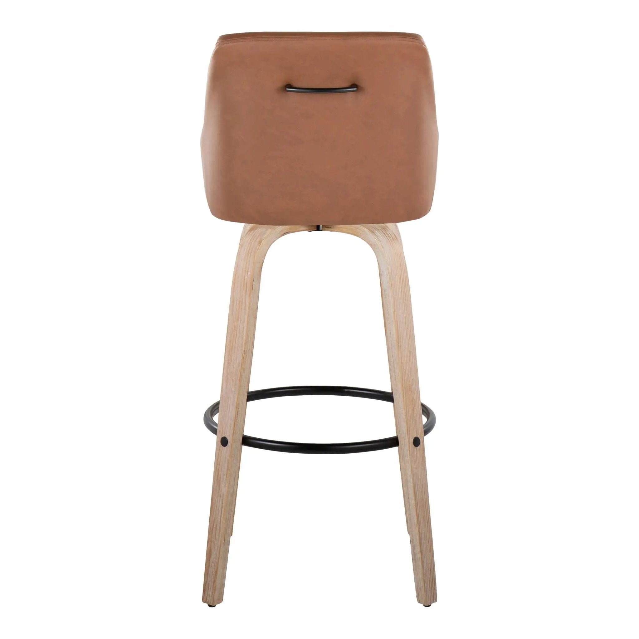 Hannah - Transitional Fixed Height Barstool With Swivel With Round Footrest (Set of 2) by Unique Piece Furniture