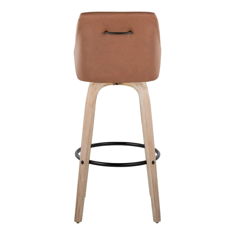 Hannah - Transitional Fixed Height Barstool With Swivel With Round Footrest (Set of 2) by Unique Piece Furniture