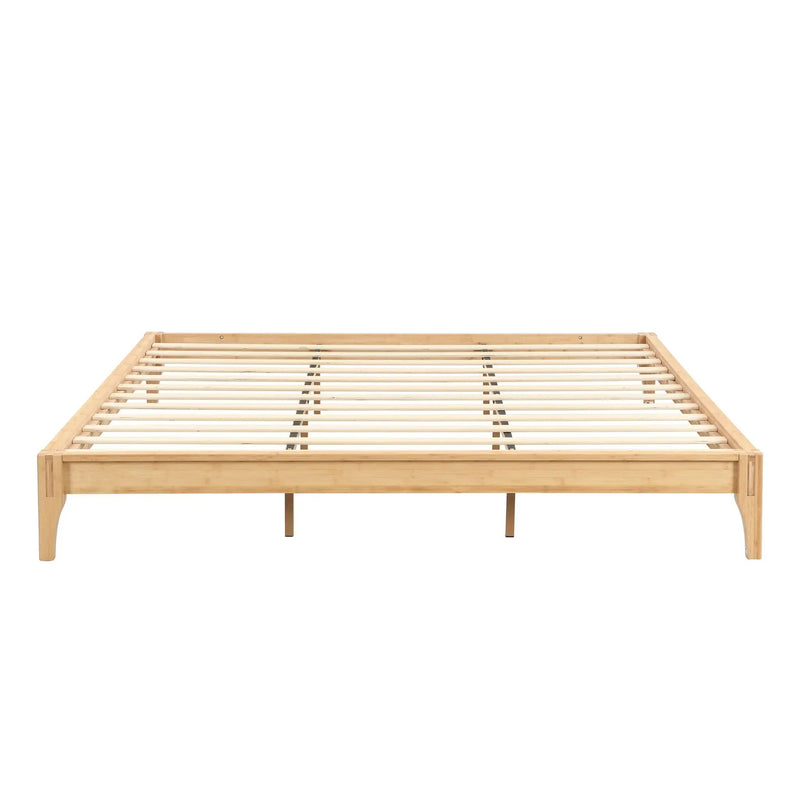 Solid Dry Bamboo Platform Bed Frame, With Slat Support by Unique Piece Furniture