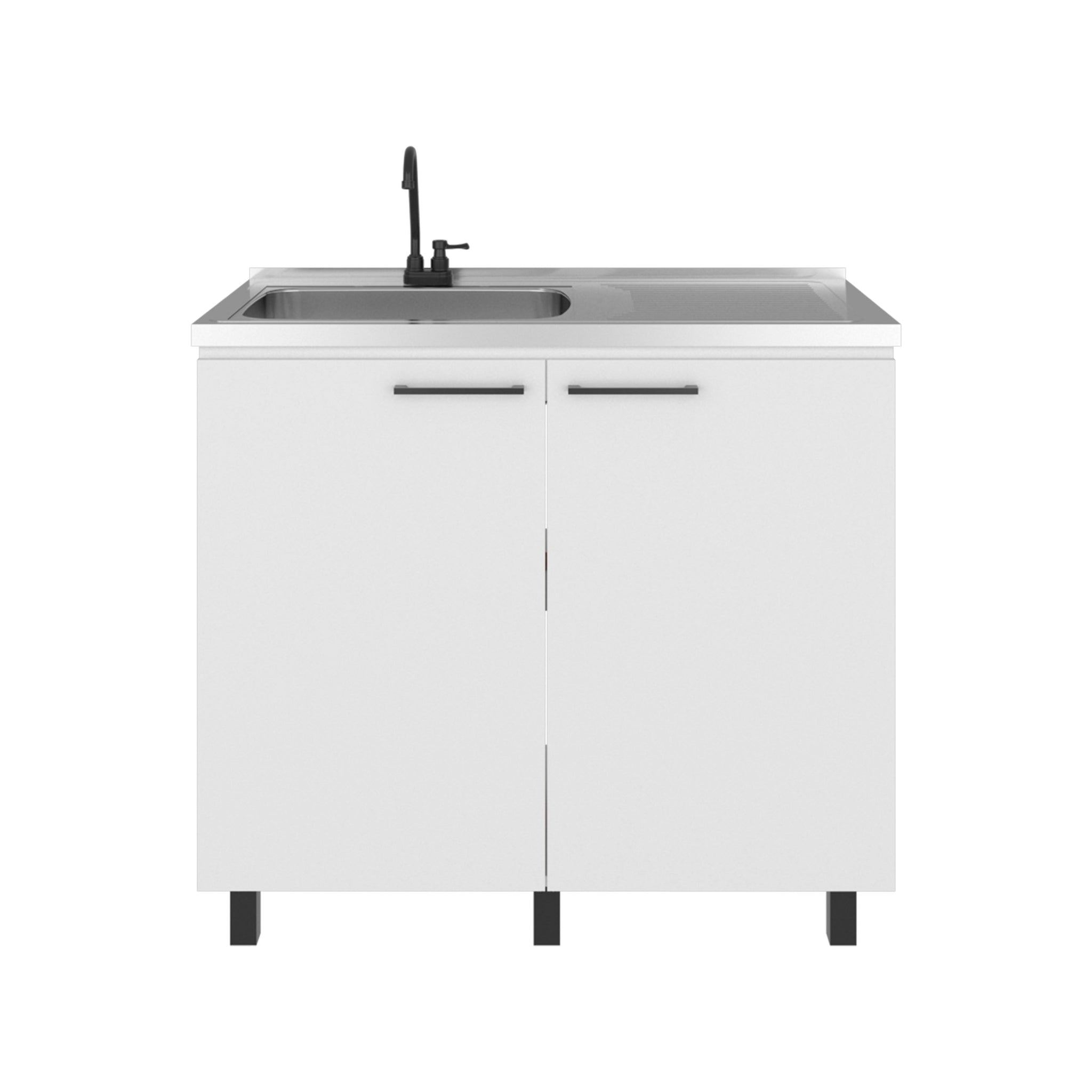 Gold Utility Sink Cabinet with 2 Doors and 3 Shelves by HouseOfZazla