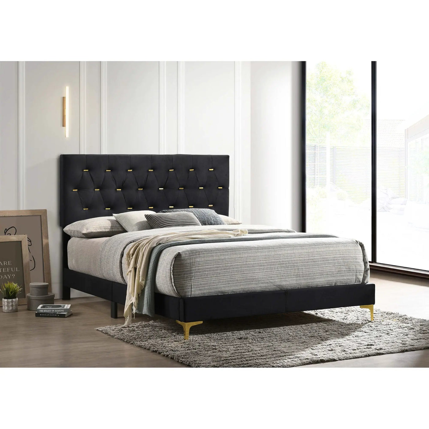 Lexie - Tufted Panel Bed by HouseOfZazla