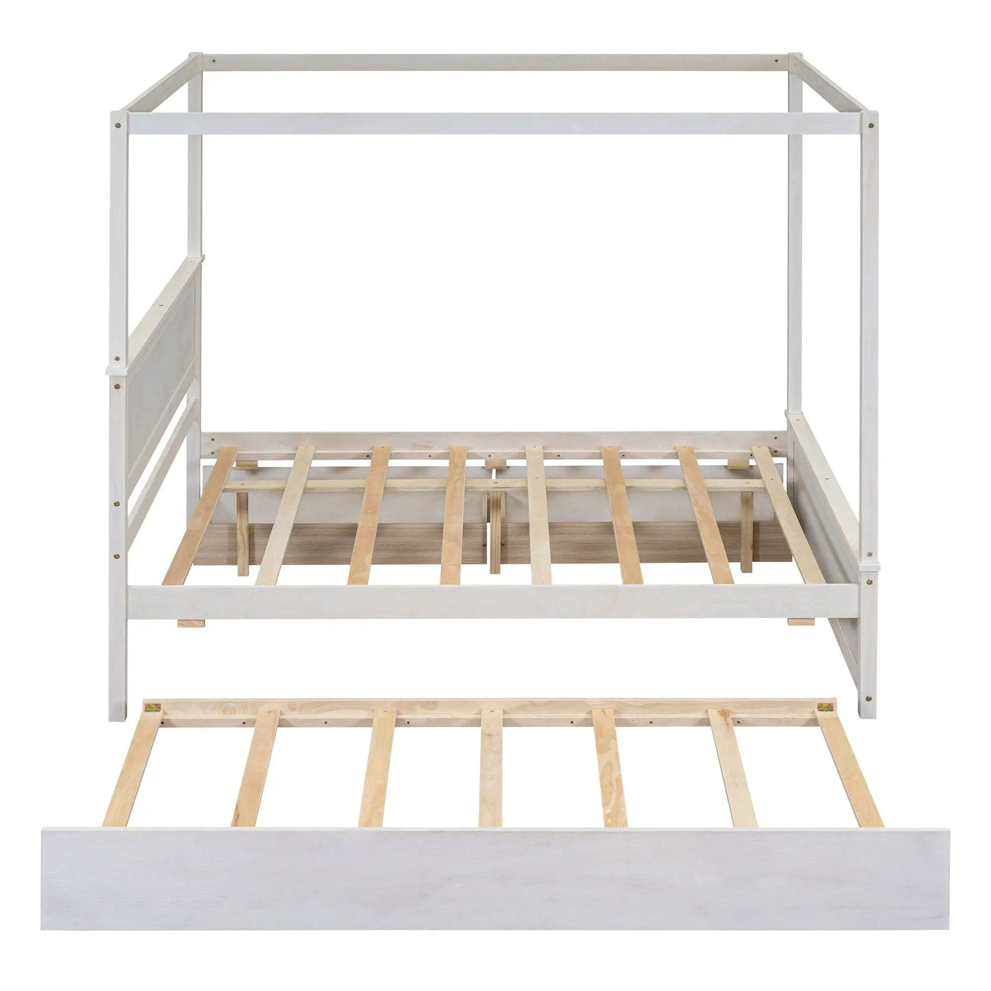 Canopy Platform Bed With Drawers, Support Slats, No Box Spring Needed by Unique Piece Furniture