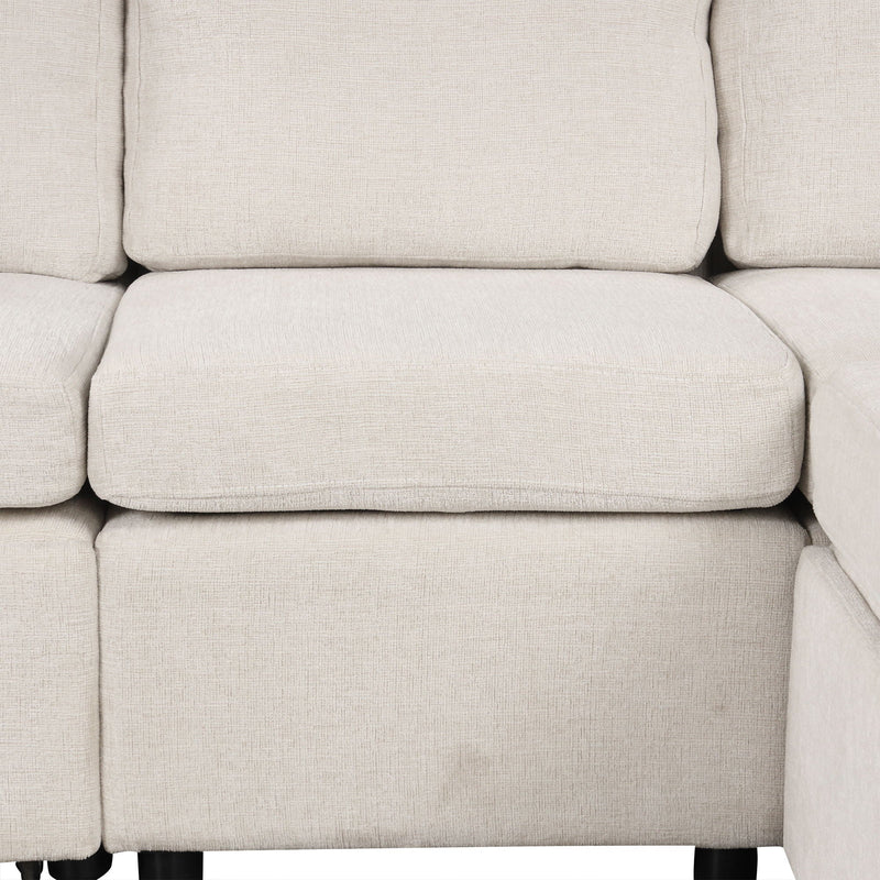Convertible U-Shaped Sectional Sofa With Pull-Out Bed by HouseOfZazla