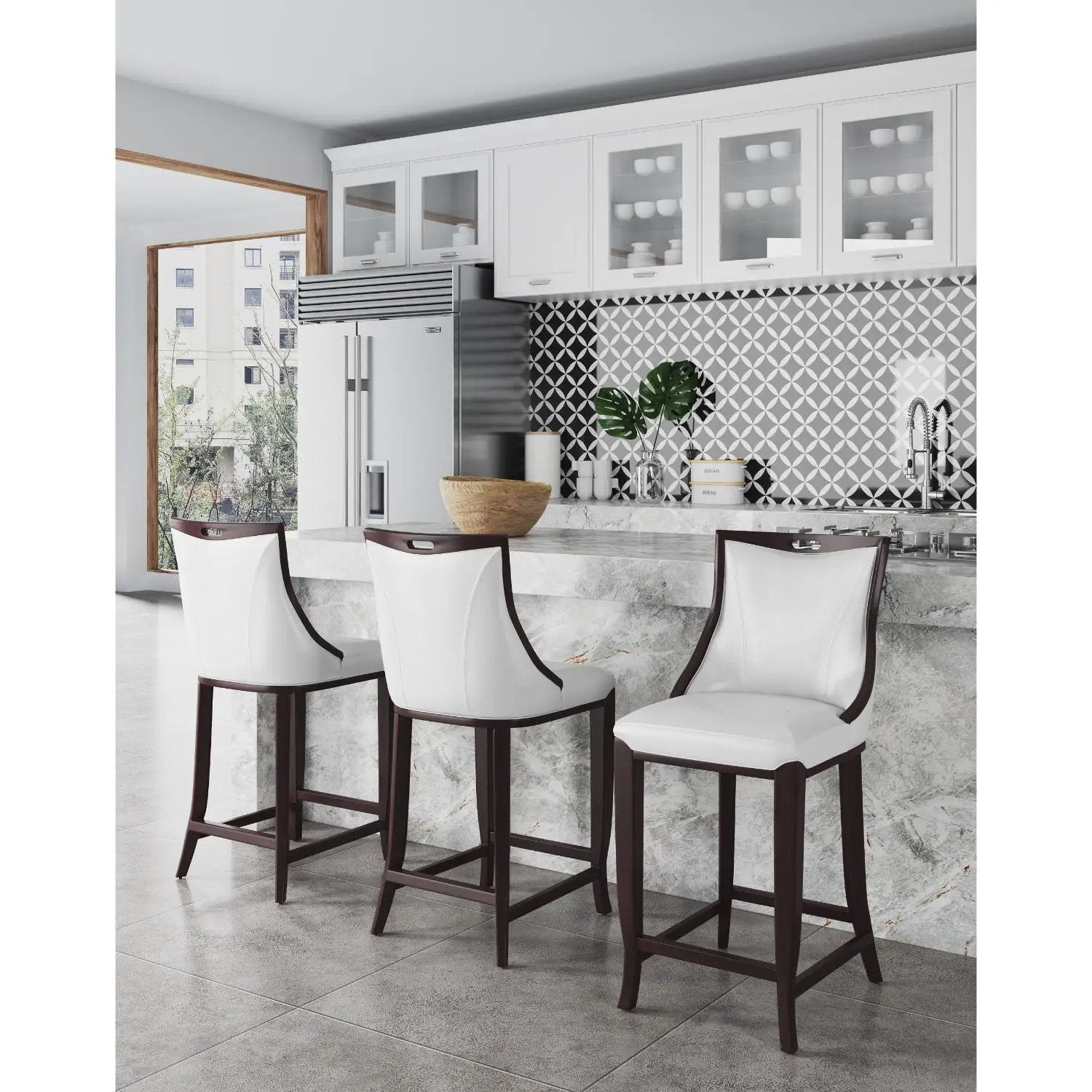 Emperor - Barstool - White by HouseOfZazla