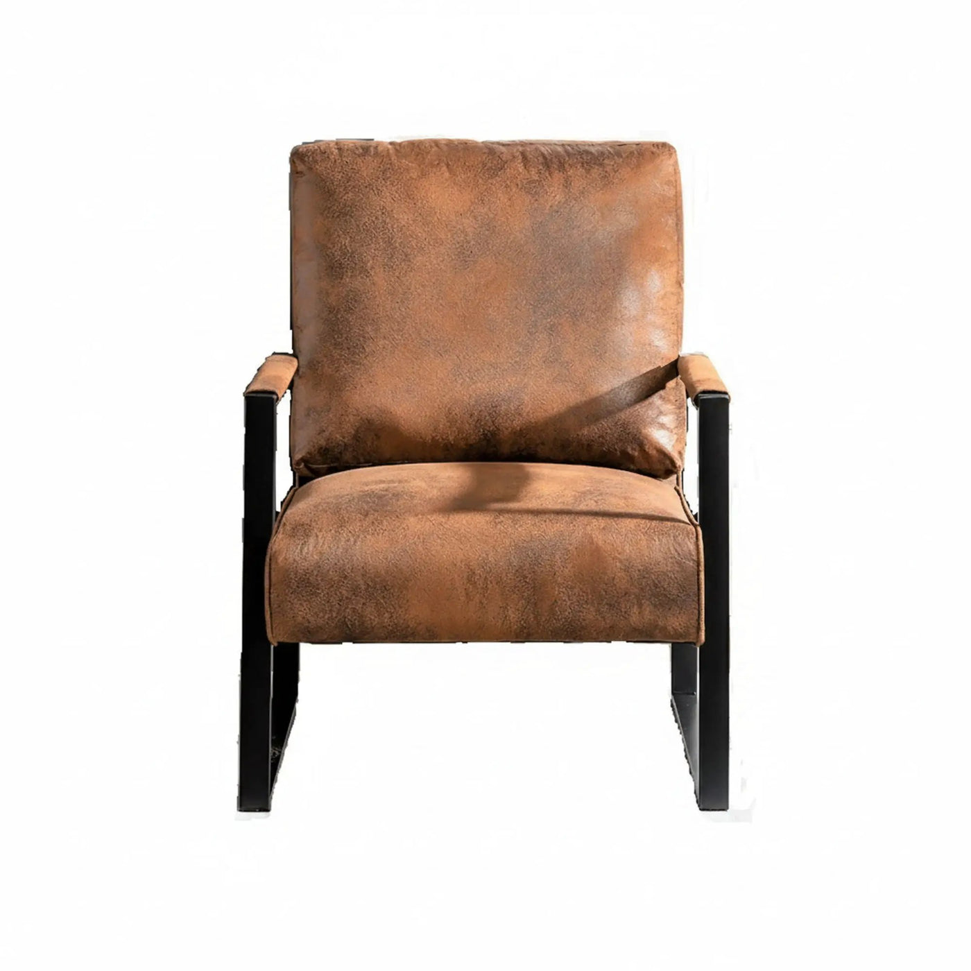 Classic Mid Century Modern Accent Chair With Durable Square Metal Frame, Armchair by HouseOfZazla