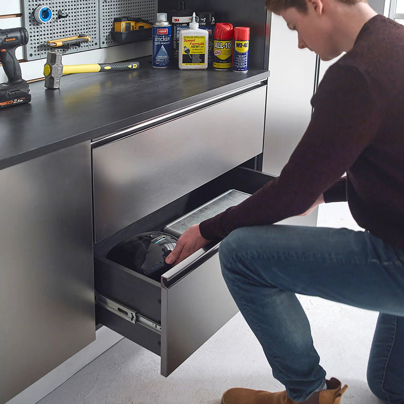 Nova Series - Drawer Wall Mounted Garage Cabinet - Dark Gray by HouseOfZazla