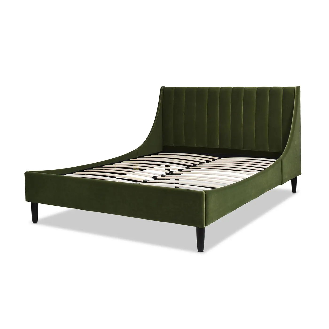 Aspen - Vertical Tufted Modern Headboard Platform Bed Set by HouseOfZazla