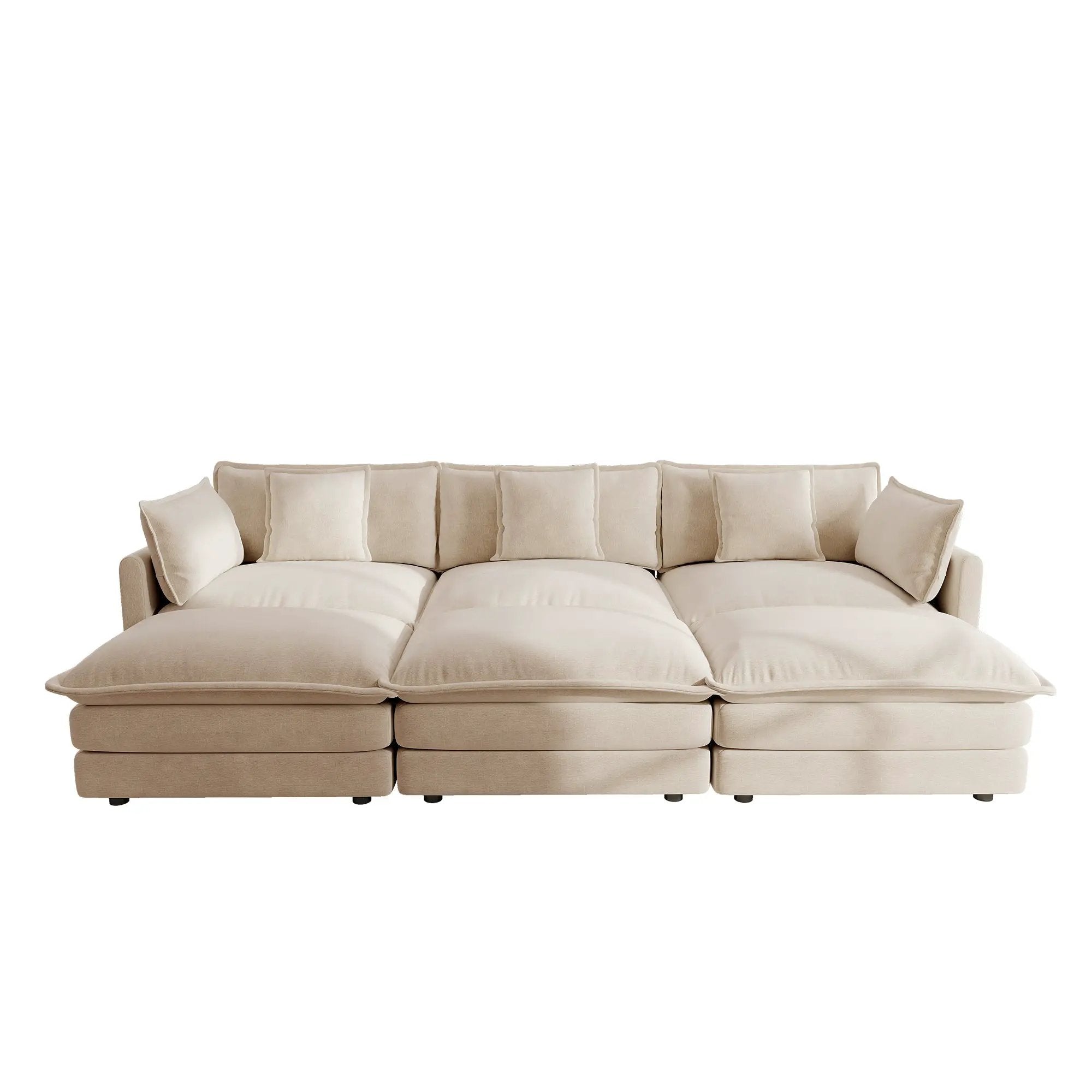 Comfortable Deep Seat Reversible Modular 3 Seater Sectional Sofa by HouseOfZazla