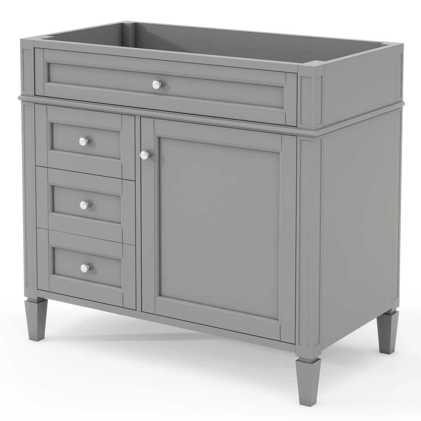Bathroom Vanity With 2 Drawers and Tip-Out Storage Cabinet by HouseOfZazla