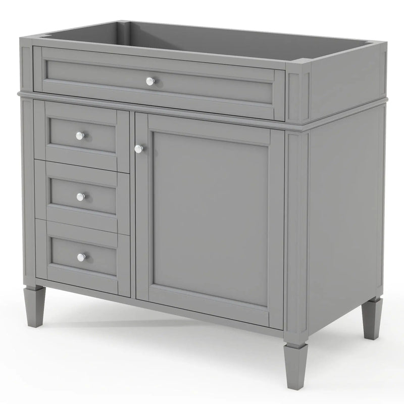 Bathroom Vanity With 2 Drawers And Tip-Out Drawer, Storage Cabinet by Unique Piece Furniture