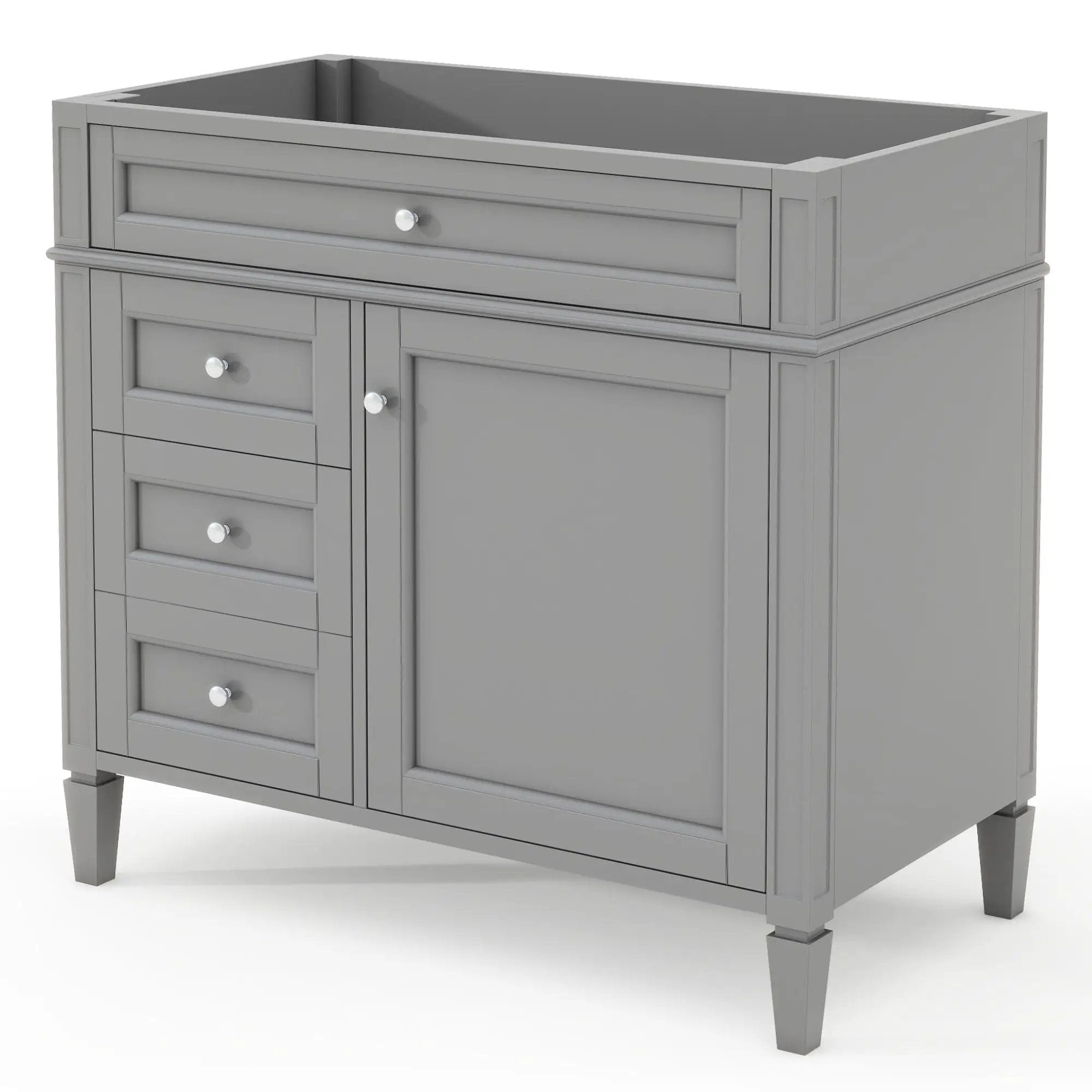 Bathroom Vanity With 2 Drawers and Tip-Out Storage Cabinet by HouseOfZazla