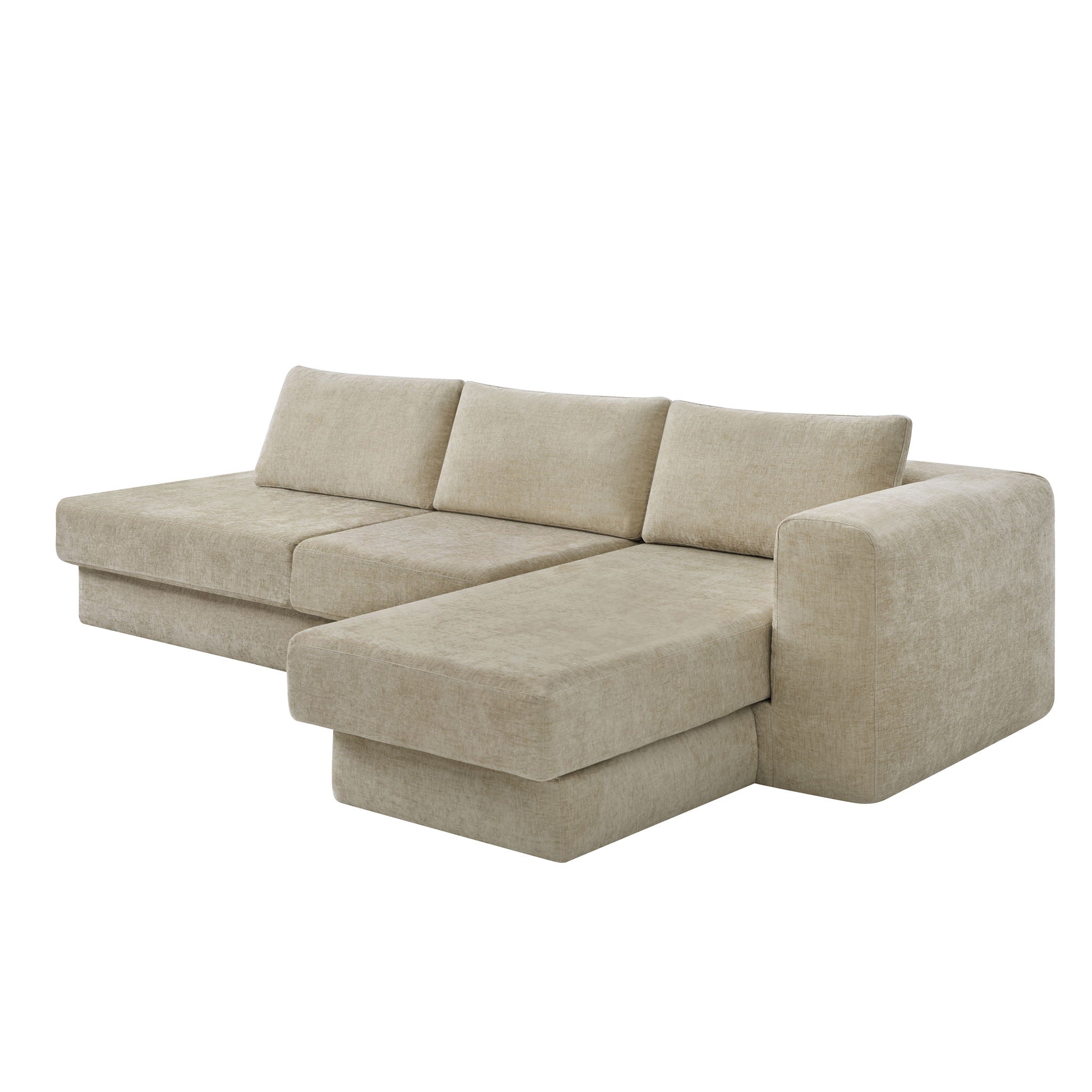 L-Shaped Modular Sofa With Double Layer Cushion by HouseOfZazla