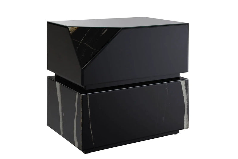 Drisana - Mirrored End Table - Black by Unique Piece Furniture