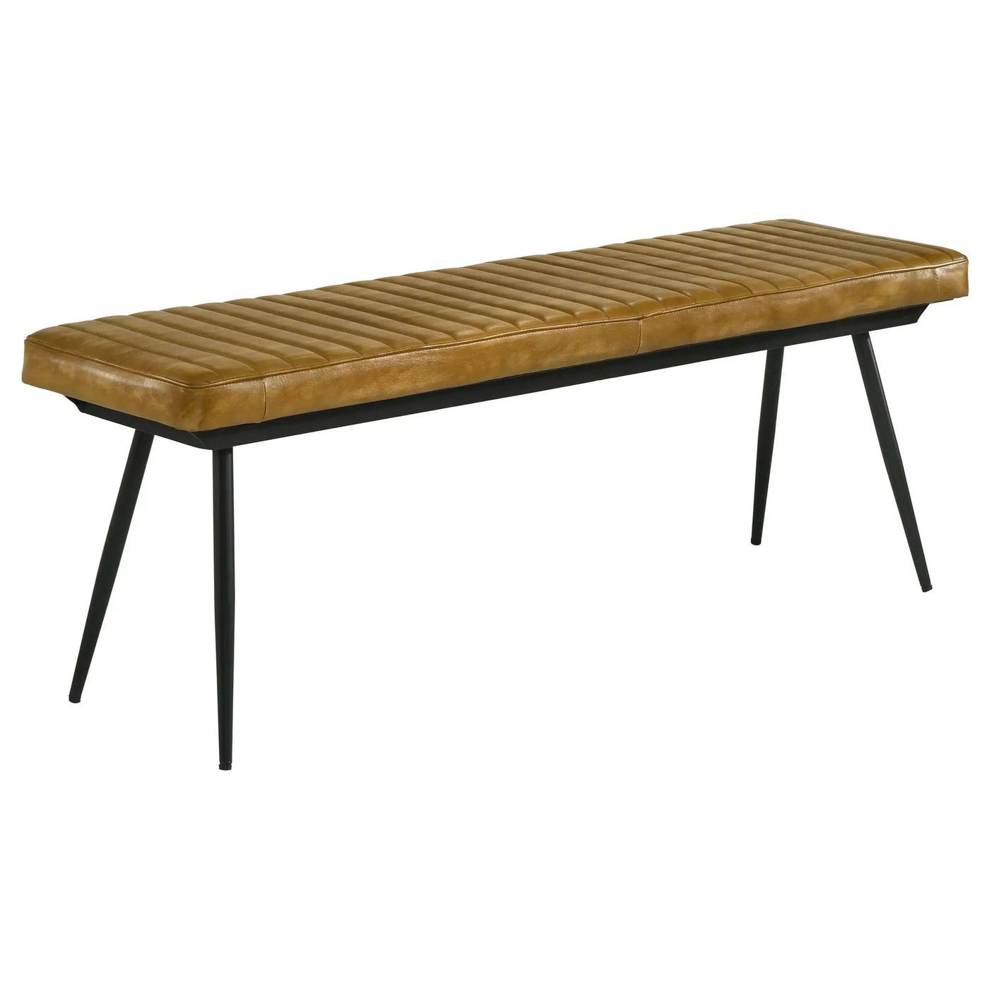 Tufted Cushion Side Bench With Tapered Legs by HouseOfZazla