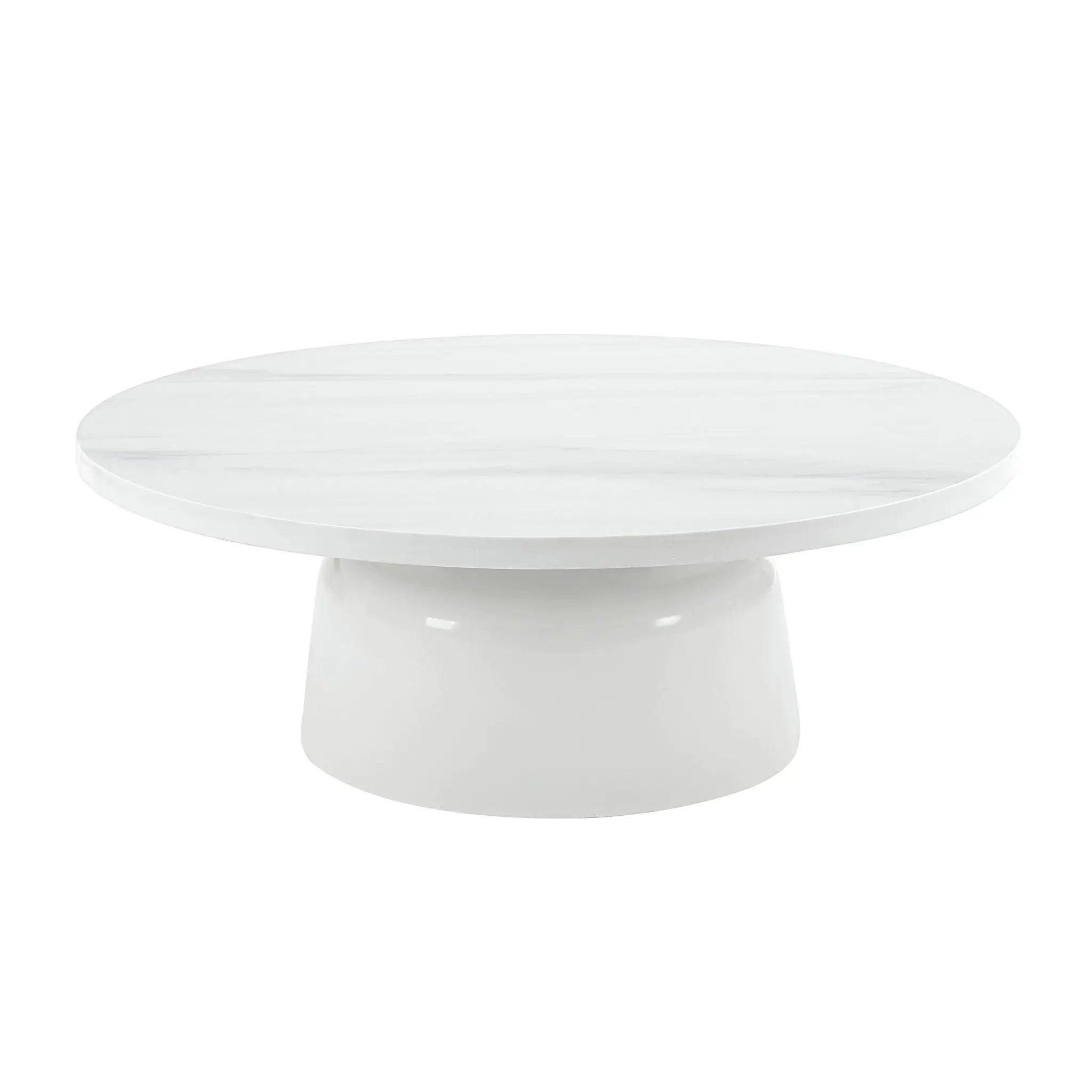 Zaid - Engineering Marble High Gloss Table by Unique Piece Furniture