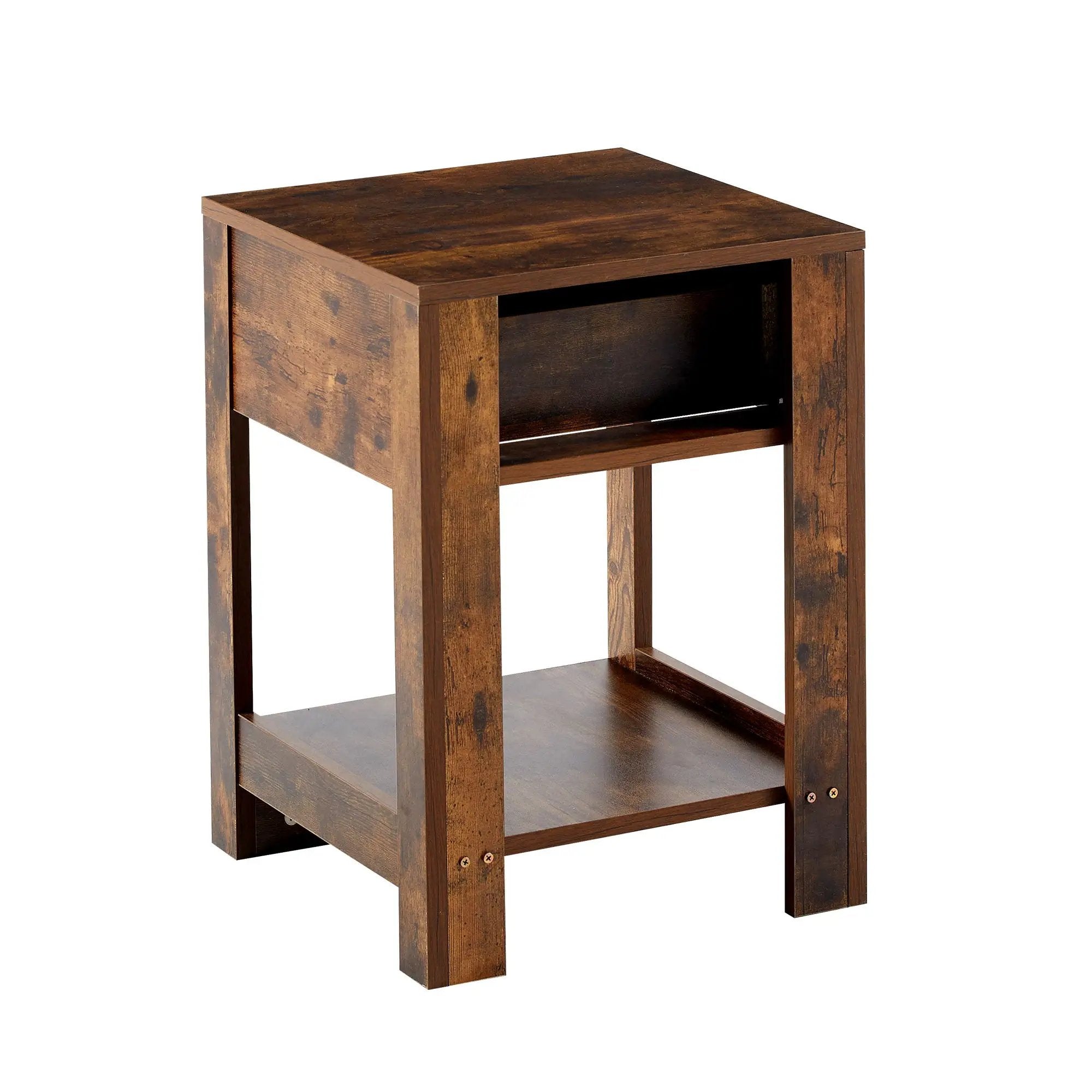15.75" Rattan End Table With Drawer, Modern Nightstand, Side Table For Living Room, Bedroom by HouseOfZazla