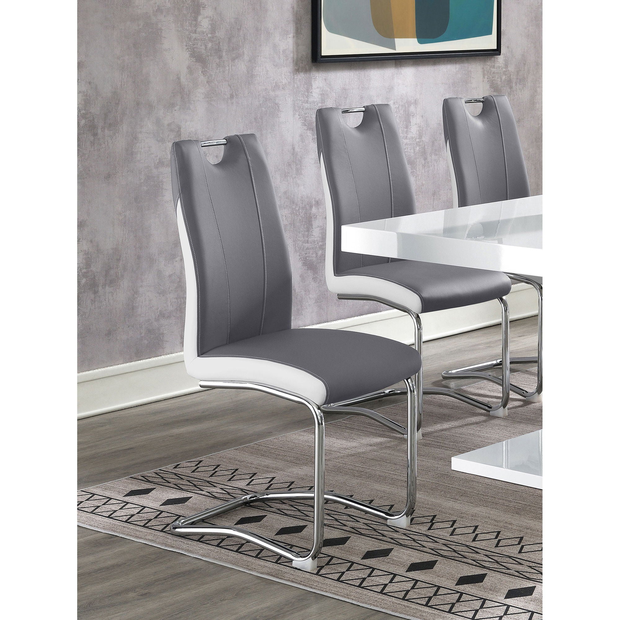 Jernigan - Upholstered Dining Side Chair (Set of 4) - Gray by HouseOfZazla
