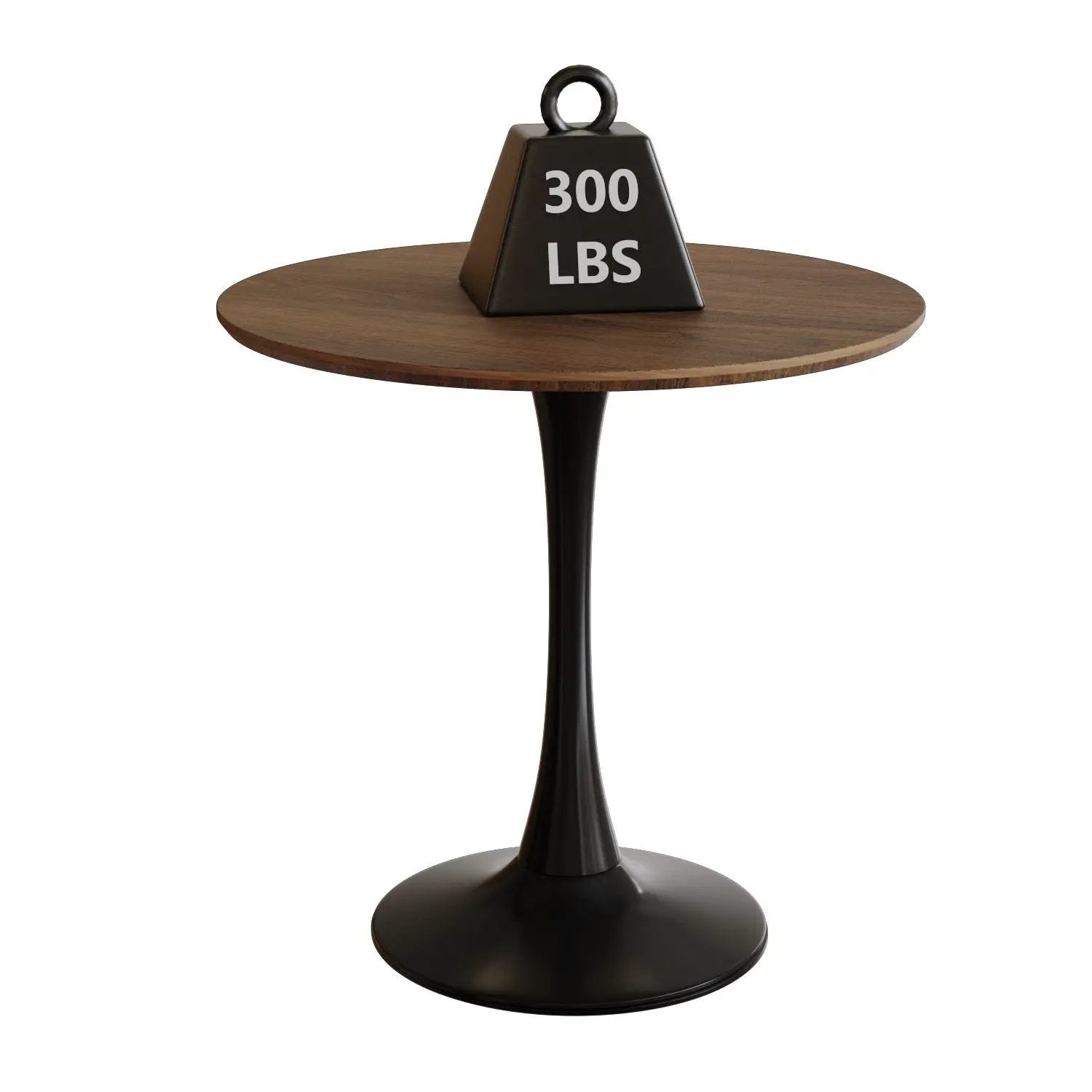 Mid-Century Round Dining Table With Pedestal Base For 2 - 4 People