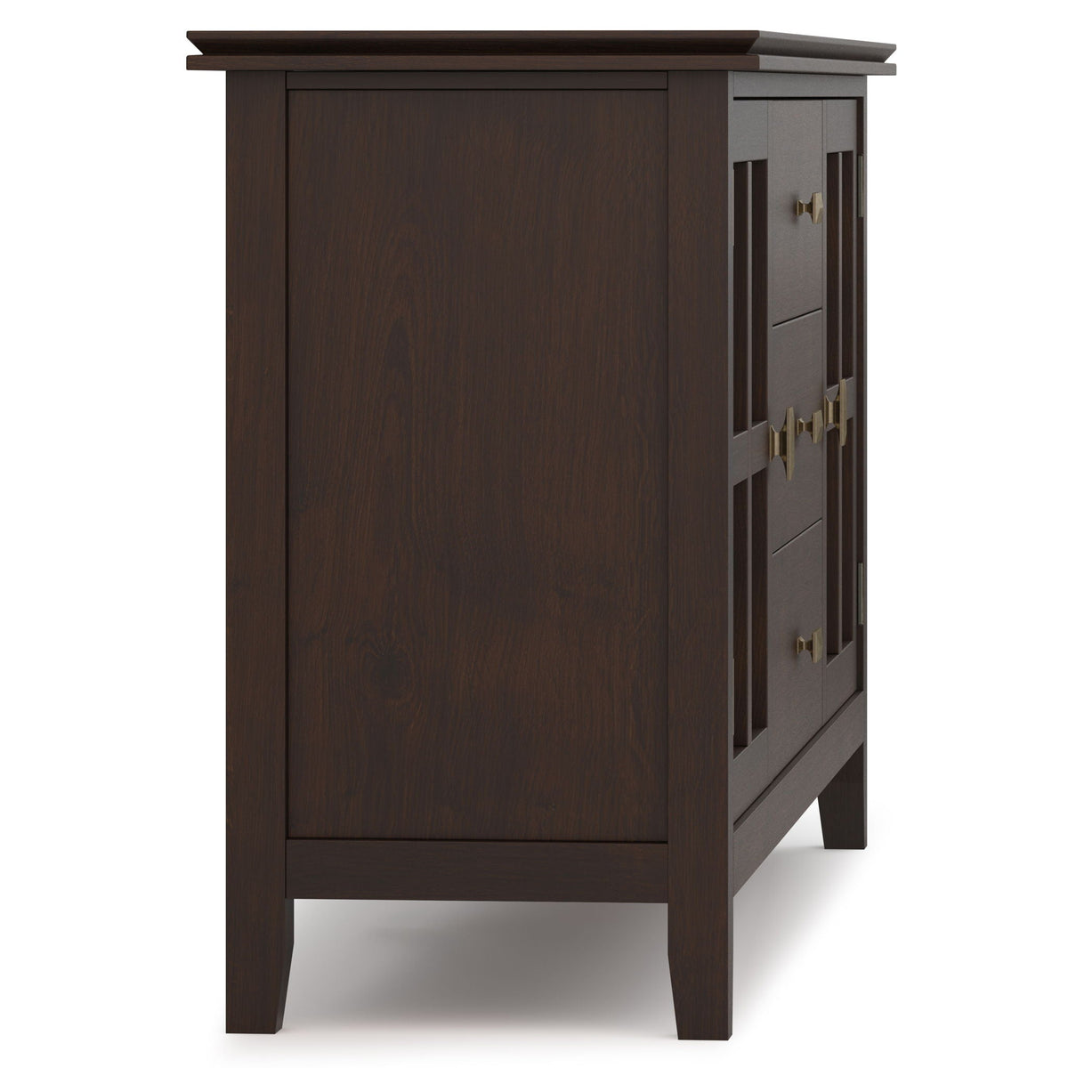 Large Sideboard Buffet with Tempered Glass Doors - Dark Chestnut Brown, photo 11 of 11