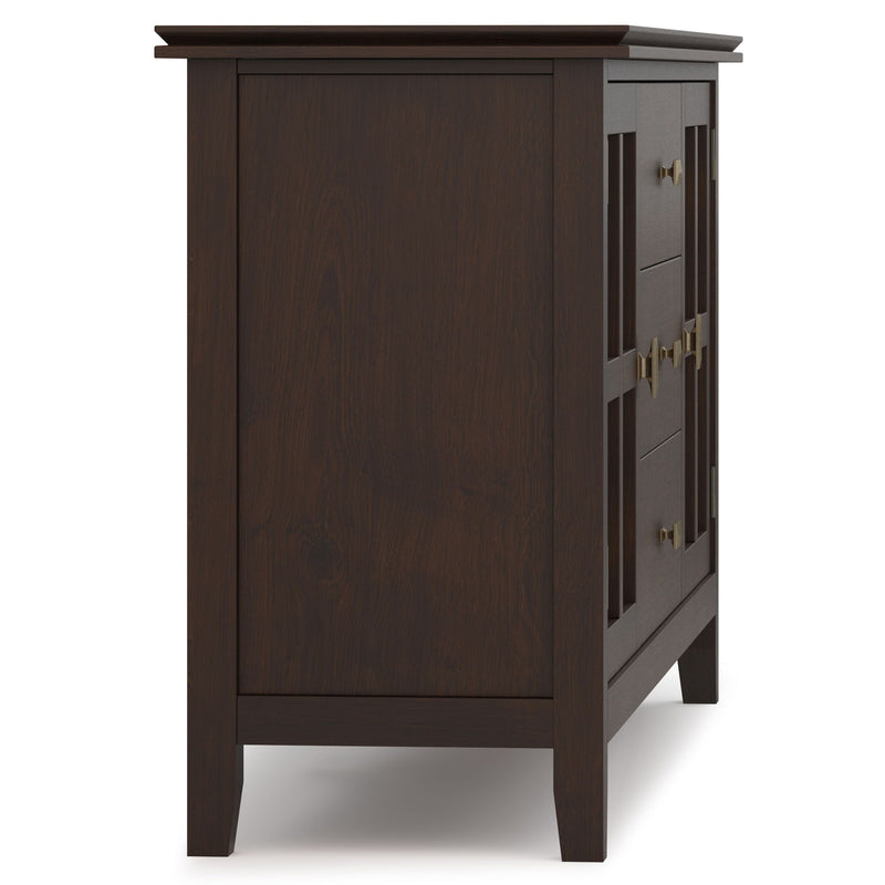 Large Sideboard Buffet with Tempered Glass Doors - Dark Chestnut Brown, photo 11 of 11