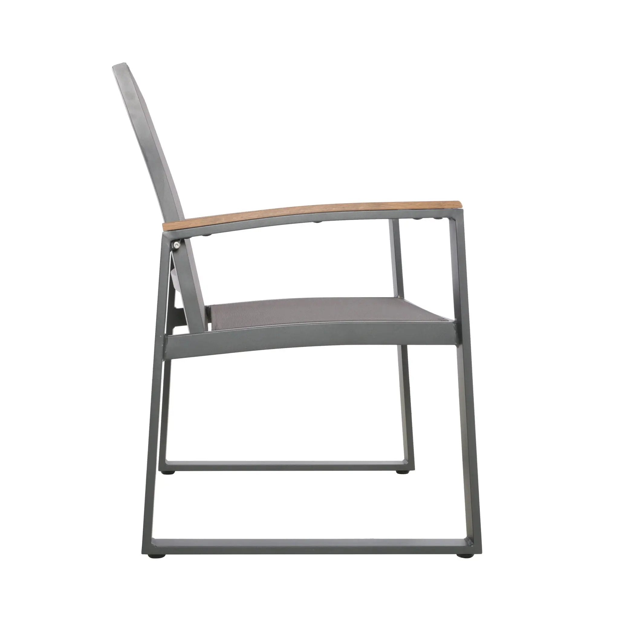Aresha Metal Outdoor Dining Armchair (Set of 2) - Gray by HouseOfZazla