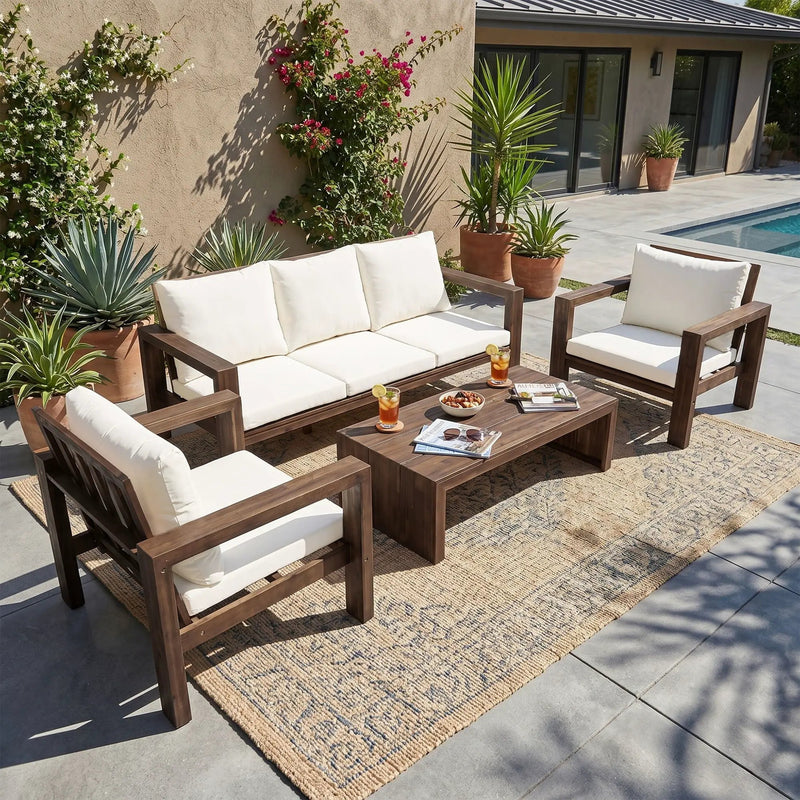4 Piece Patio Sofa Set by HouseOfZazla