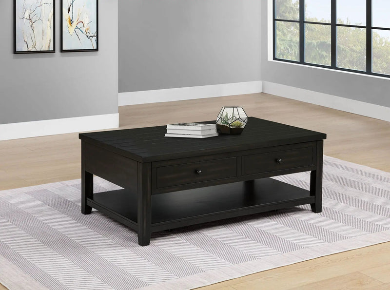 Payne 48-inch Mobile Lift Top Coffee Table Distressed Java by Unique Piece Furniture