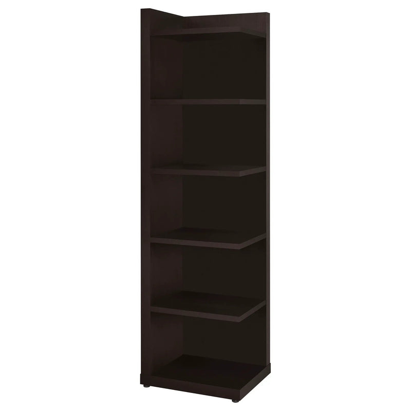 6 Tier Corner Bookcase - Cappuccino by HouseOfZazla