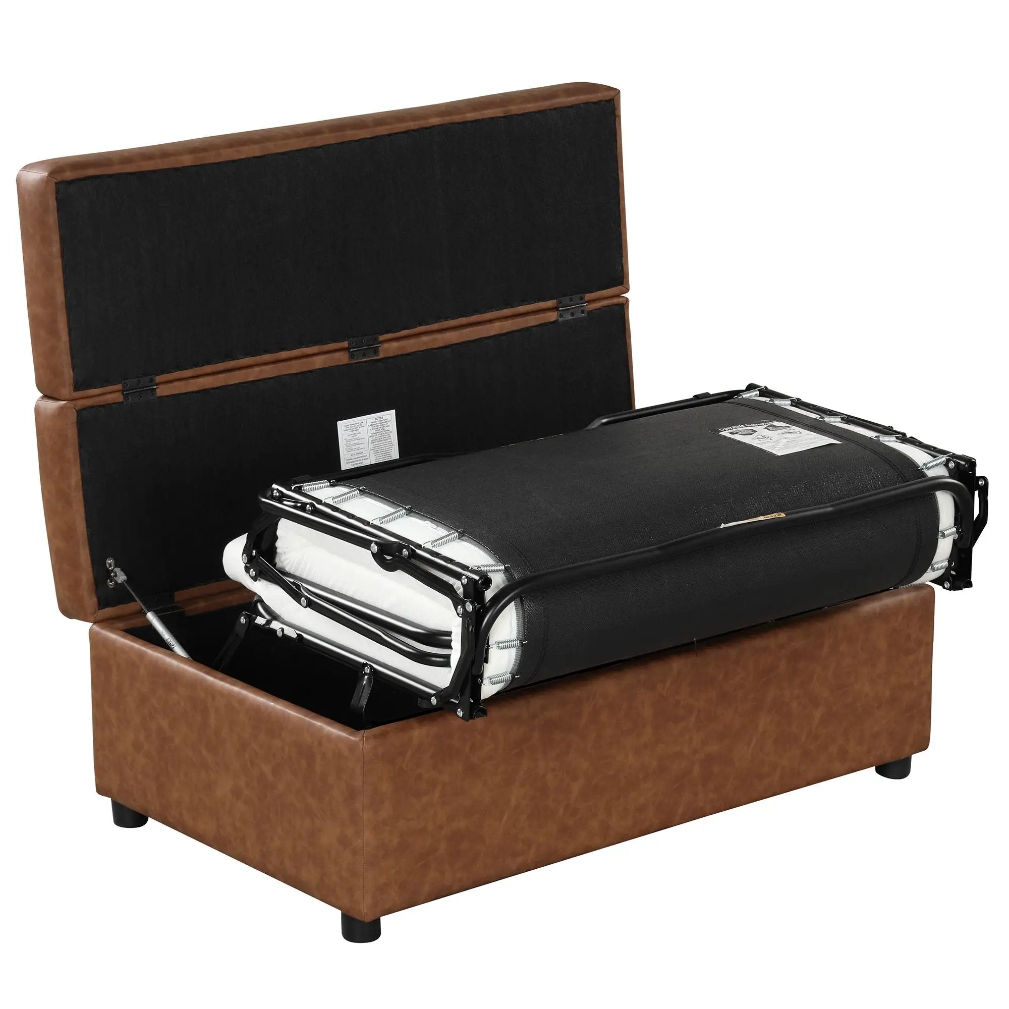 Twin Size Folding Ottoman Sleeper Bed With Mattress Convertible Guest Bed by HouseOfZazla