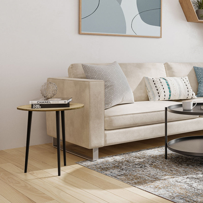 Gold Metal Side Table with Hand-Finished Detailing - Tanner, photo 8 of 8