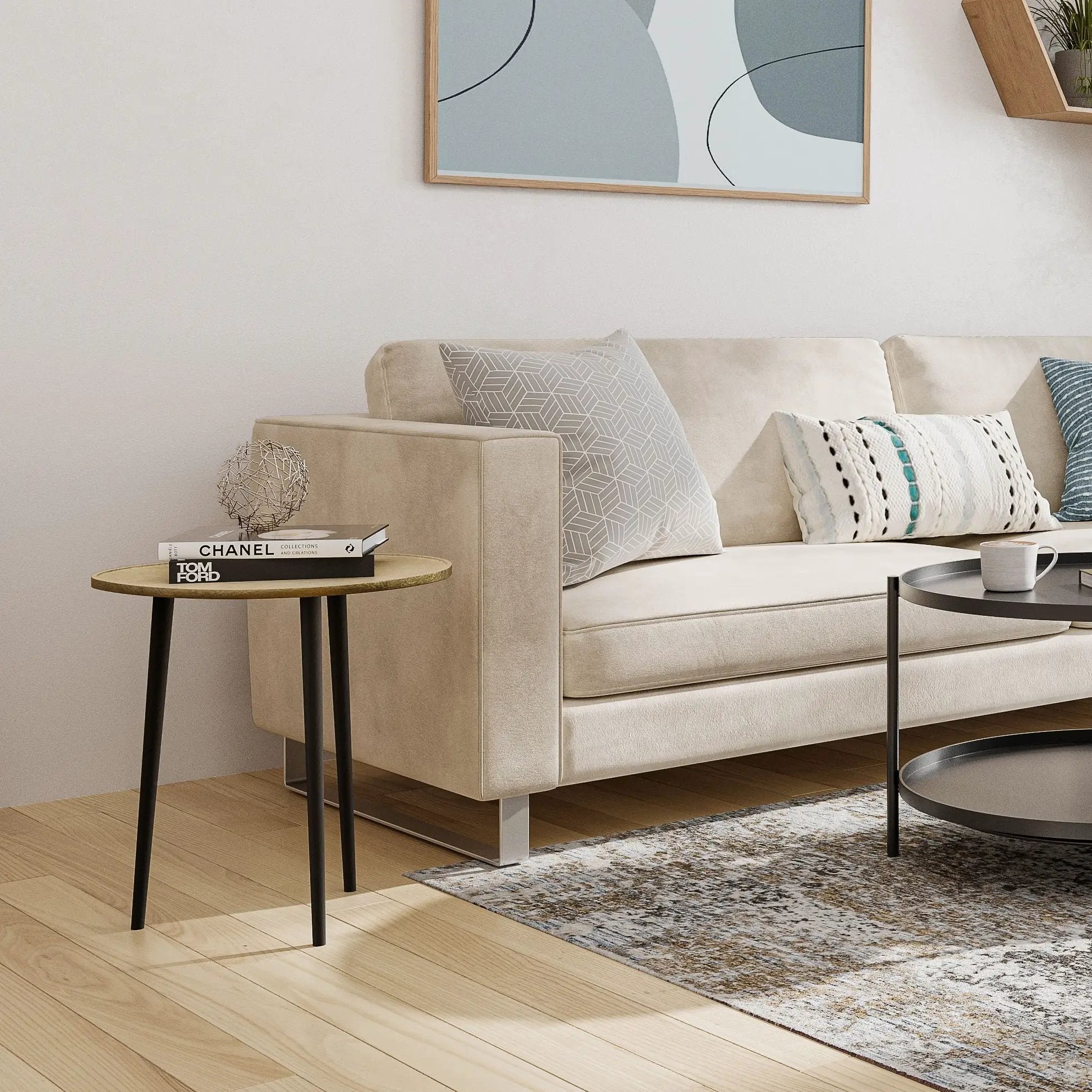 Tanner - Metal Side Table - Gold by HouseOfZazla