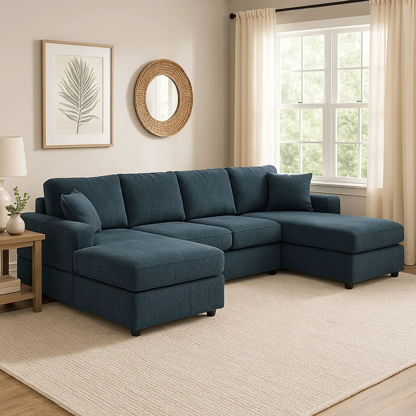 3 Piece Double Chaise Sectional Sofa by Unique Piece Furniture