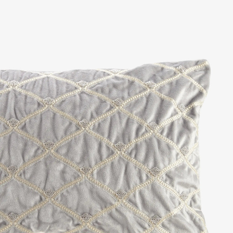 Oblong Decor Pillow Silver 22x15' by HouseOfZazla