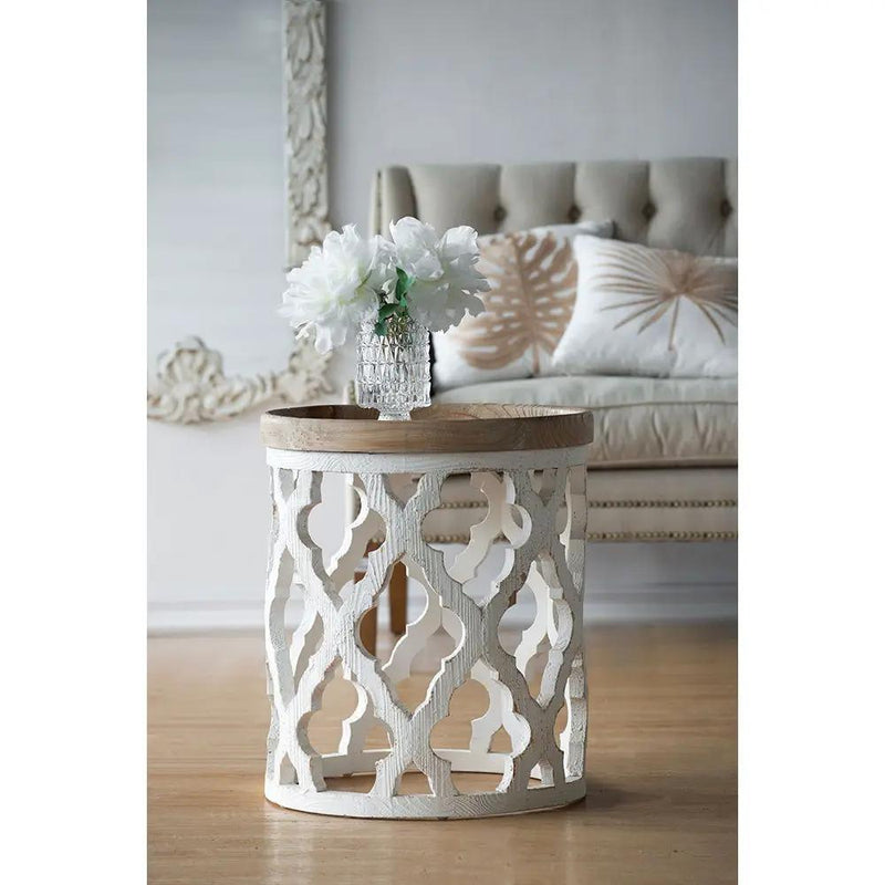 Stylish Rustic Round Wooden Table