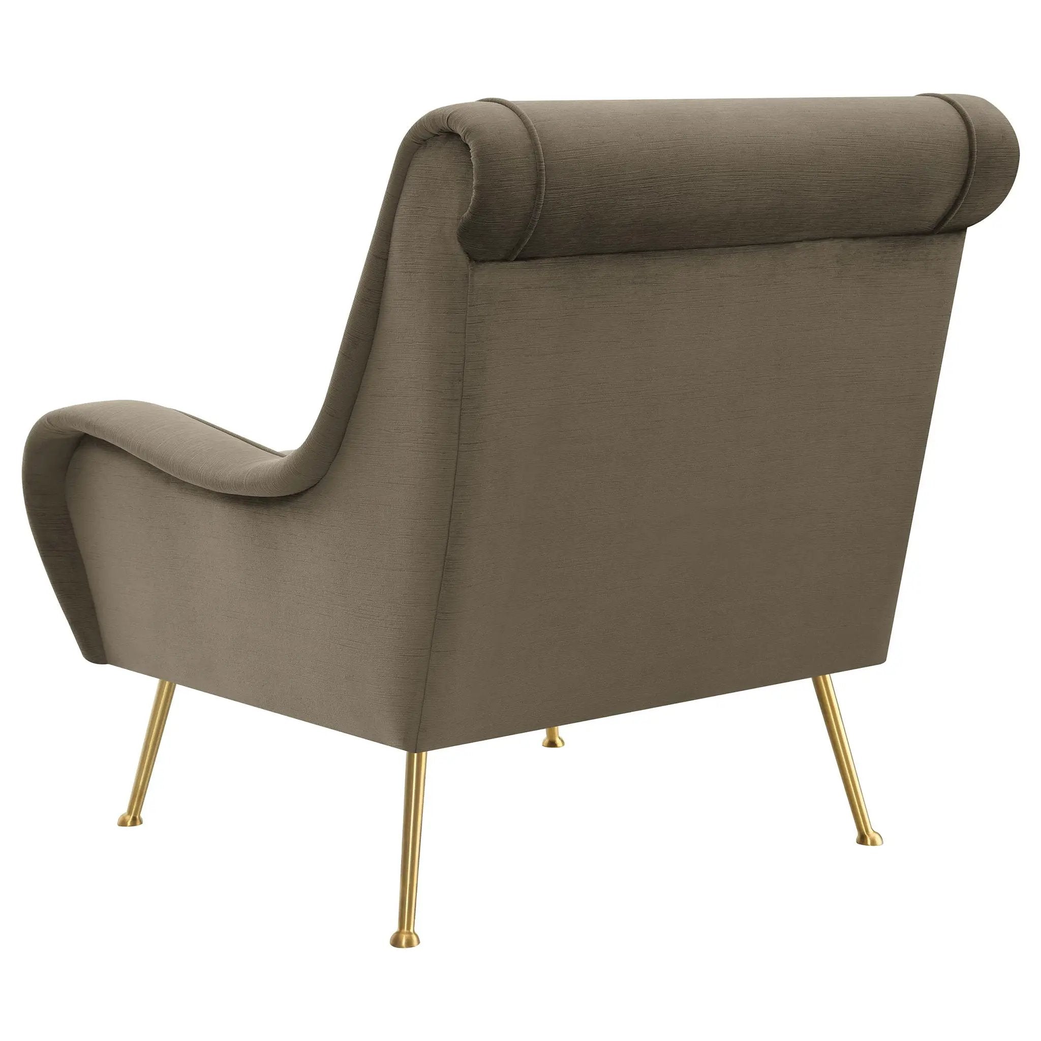 Ricci Upholstered Saddle Arm Accent Chair Truffle by Unique Piece Furniture