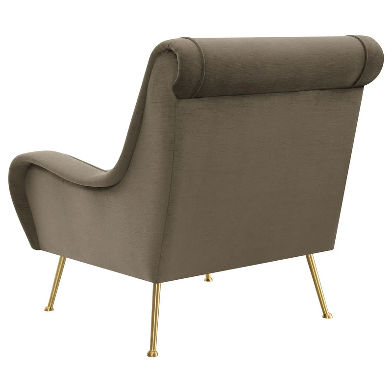 Ricci Upholstered Saddle Arm Accent Chair Truffle by Unique Piece Furniture