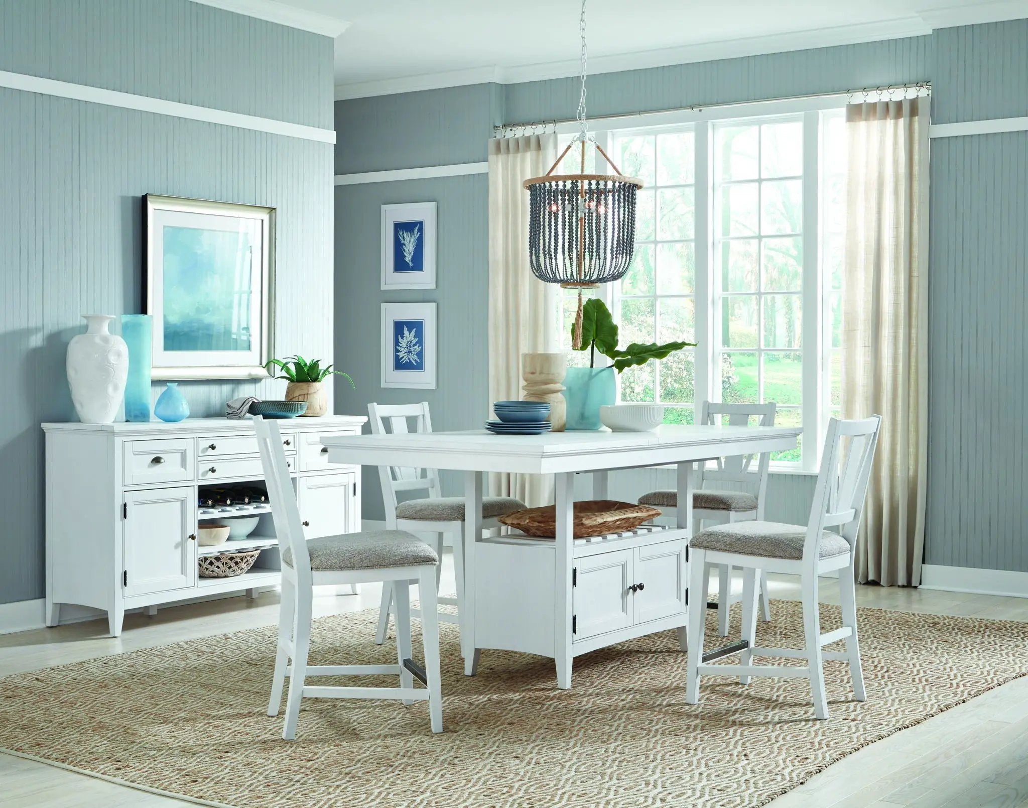 Heron Cove - Counter Table - Chalk White by Unique Piece Furniture