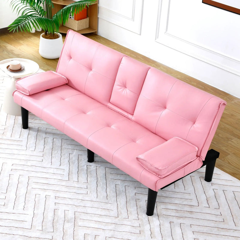 Sofa Bed With Foldable Design And Cup Holder by HouseOfZazla